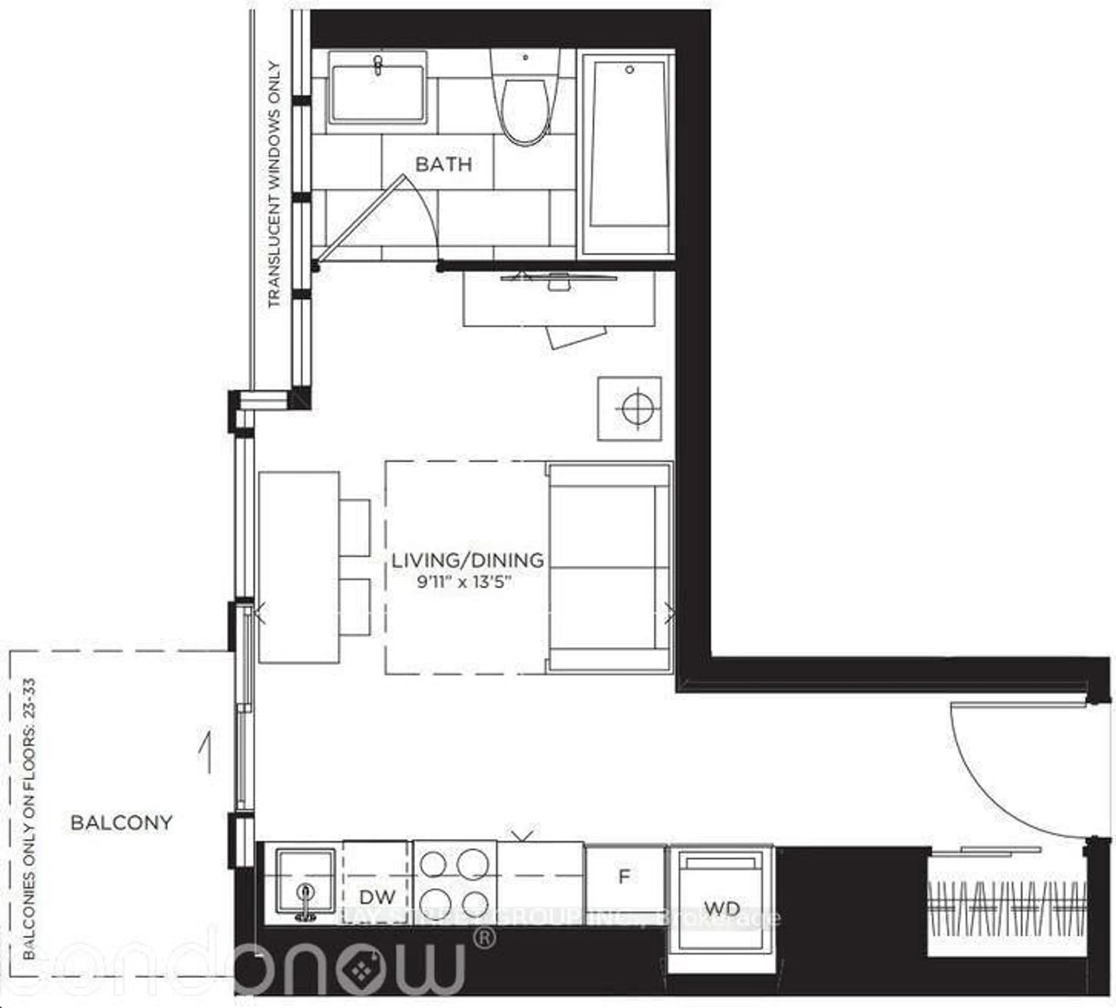 Floor plan for 28 Wellesley St #2601, Toronto Ontario M4Y 0C4