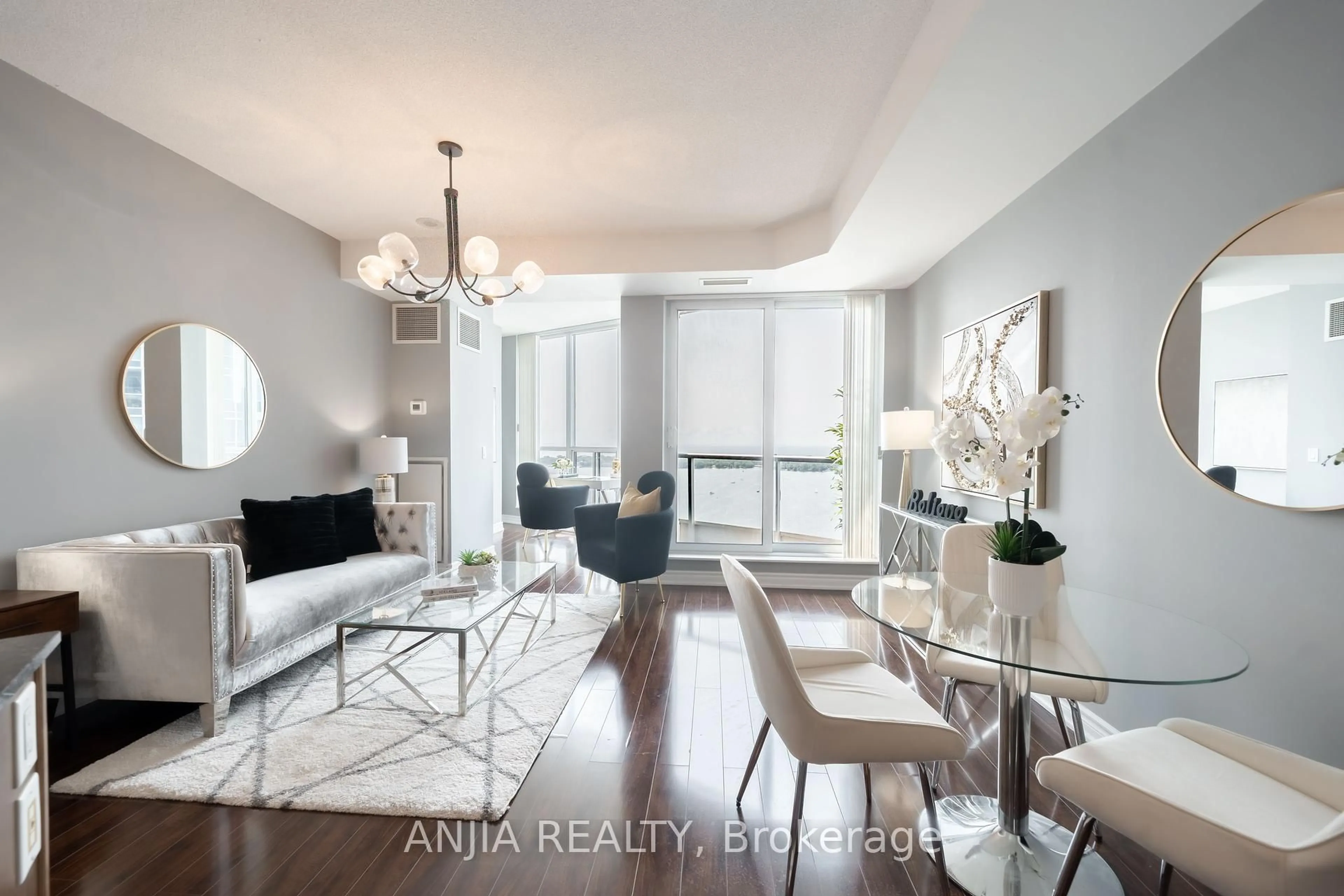 Living room with furniture, unknown for 8 York St #3411, Toronto Ontario M5J 2Y2
