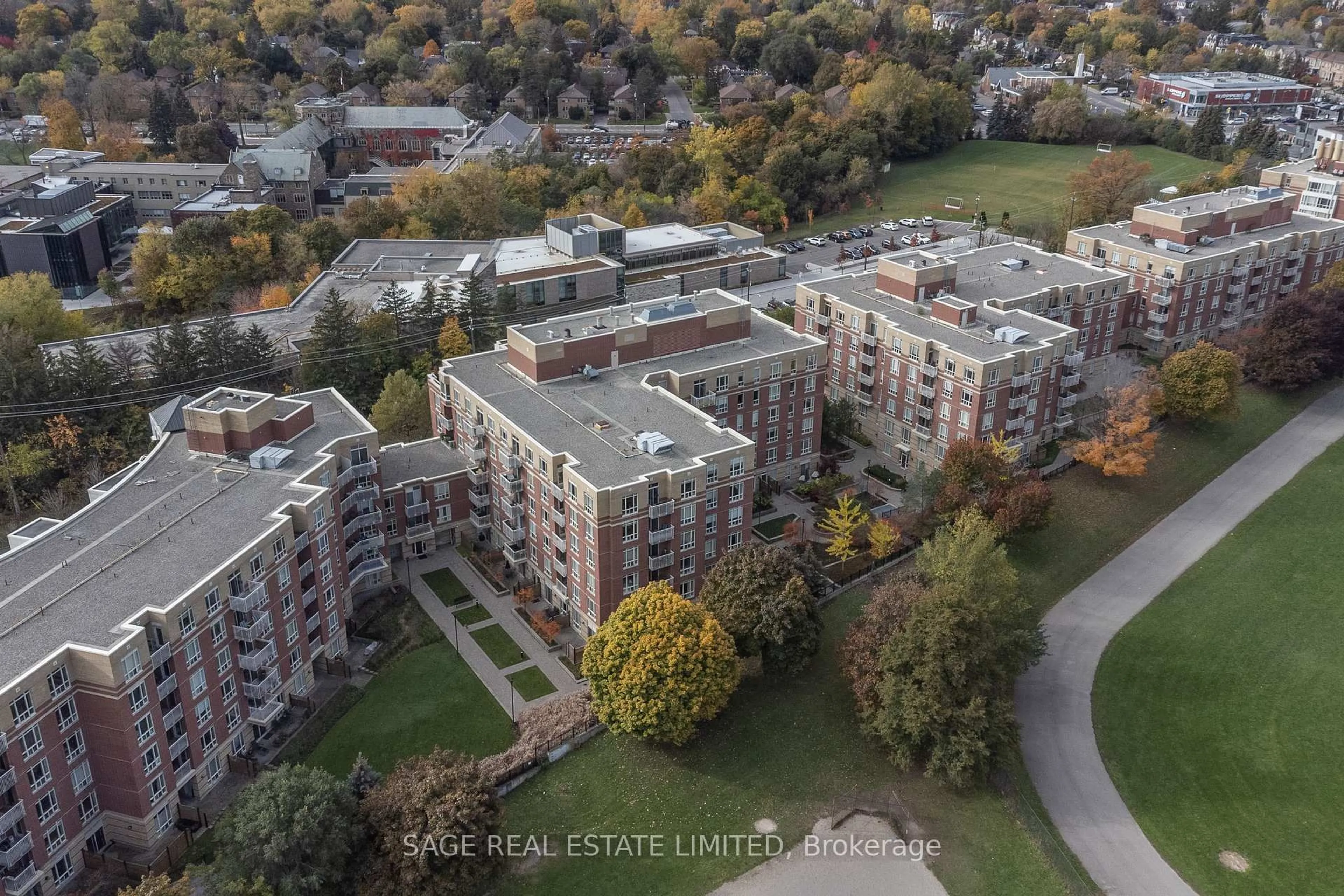 A pic from outside/outdoor area/front of a property/back of a property/a pic from drone, city buildings view from balcony for 485 Rosewell Ave #212, Toronto Ontario M4R 2J2