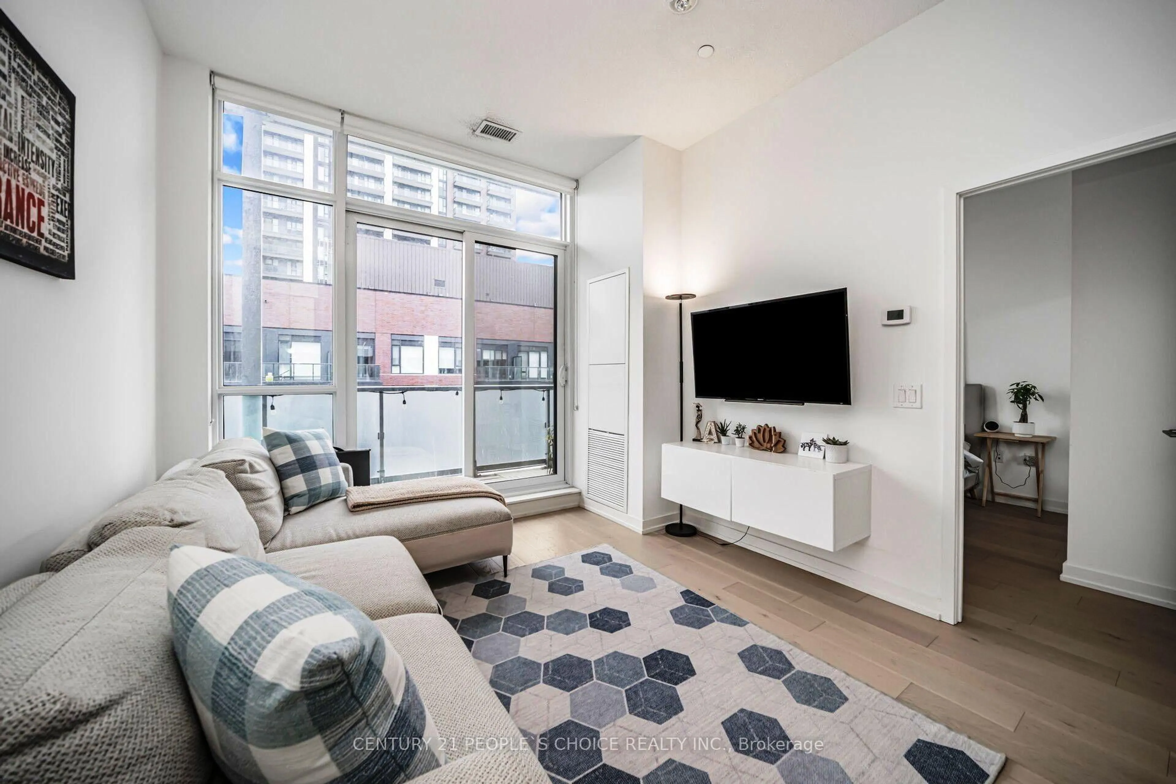 Living room with furniture, unknown for 34 Tubman Ave #1105, Toronto Ontario M5A 0R2
