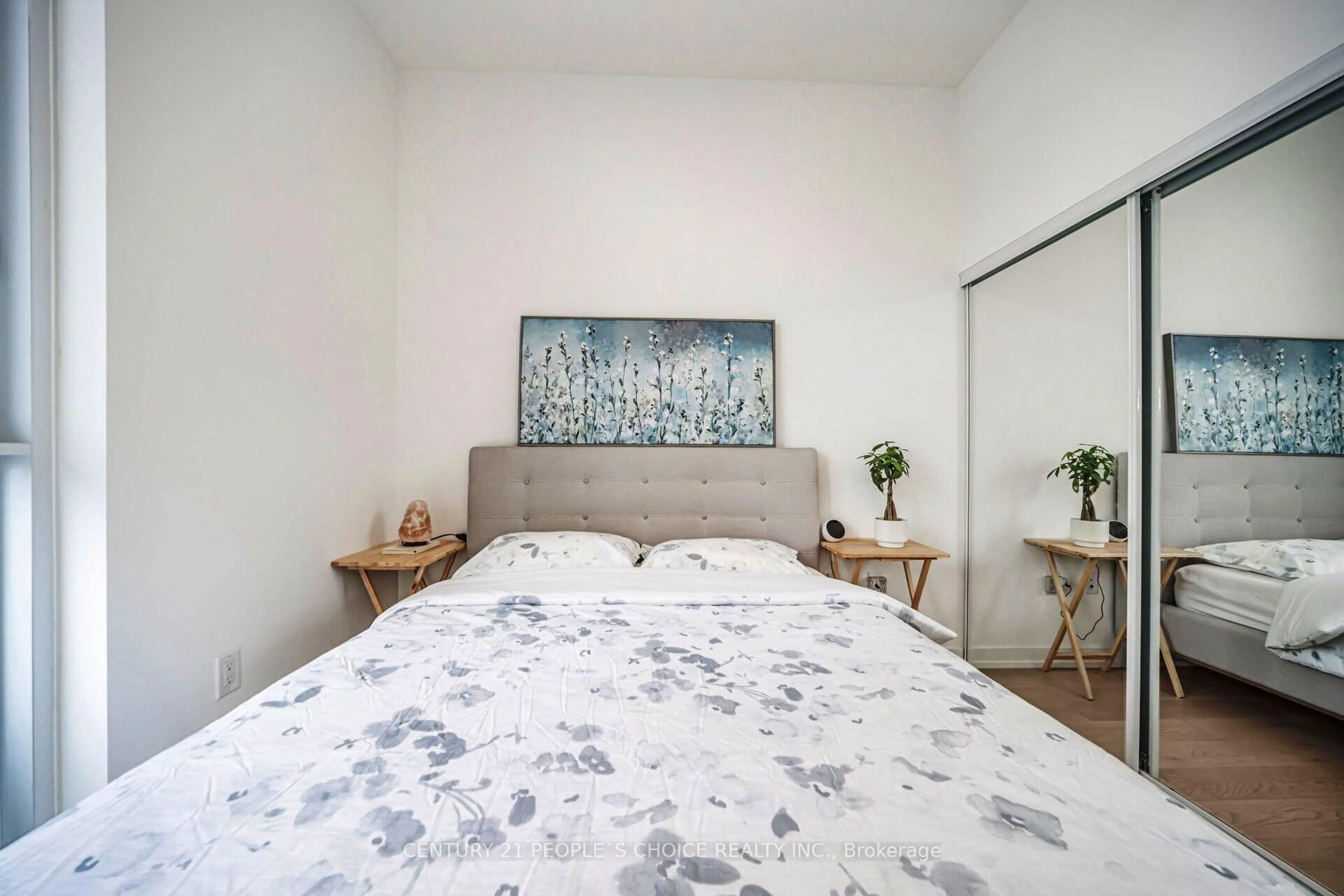 Bedroom with bed, unknown for 34 Tubman Ave #1105, Toronto Ontario M5A 0R2