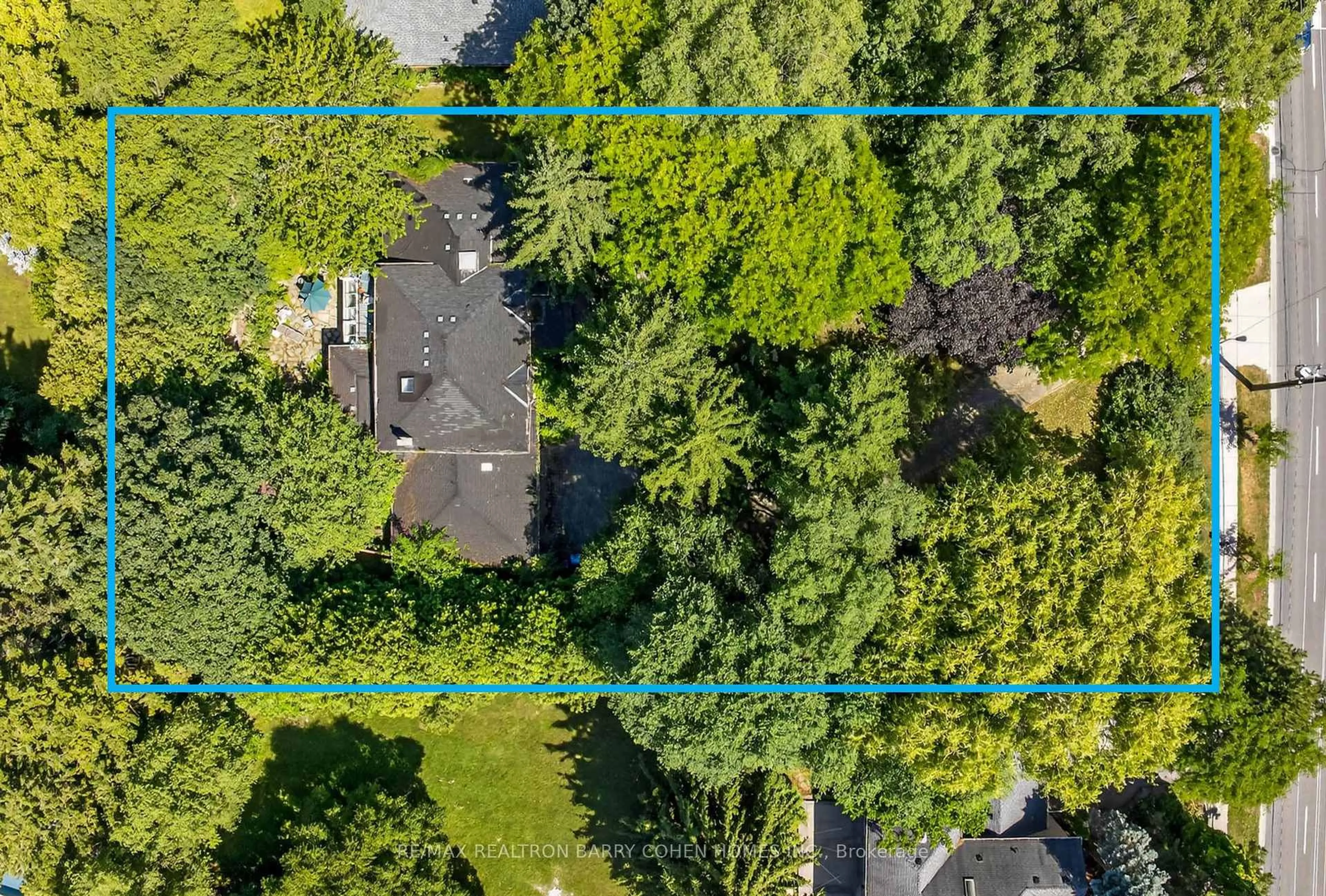A pic from outside/outdoor area/front of a property/back of a property/a pic from drone, forest/trees view for 2472 Bayview Ave, Toronto Ontario M2L 1A7
