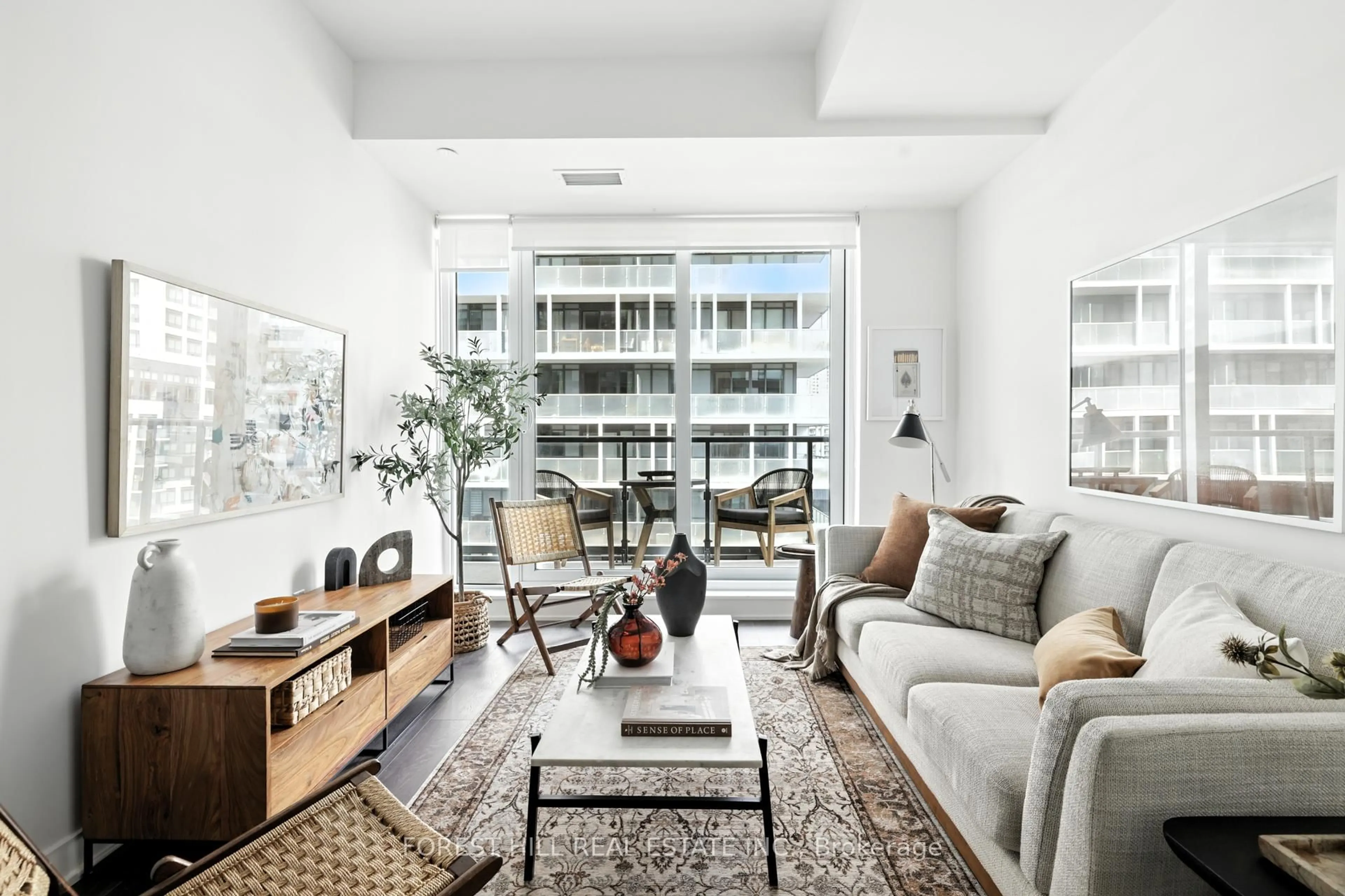 Living room with furniture, unknown for 35 Tubman Ave #718, Toronto Ontario M5A 0T1