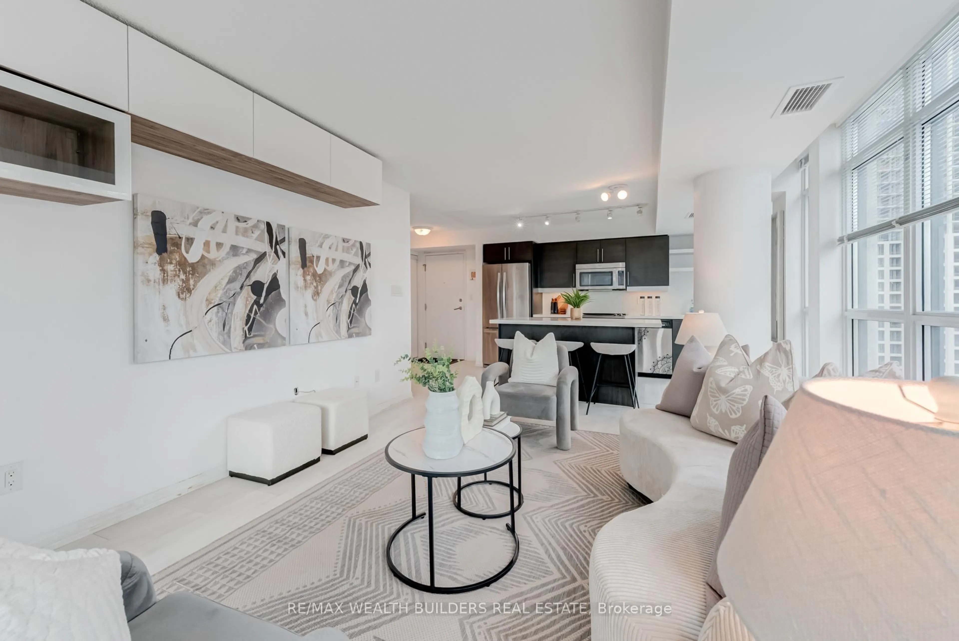 Living room with furniture, unknown for 400 Adelaide St #2322, Toronto Ontario M5A 4S3