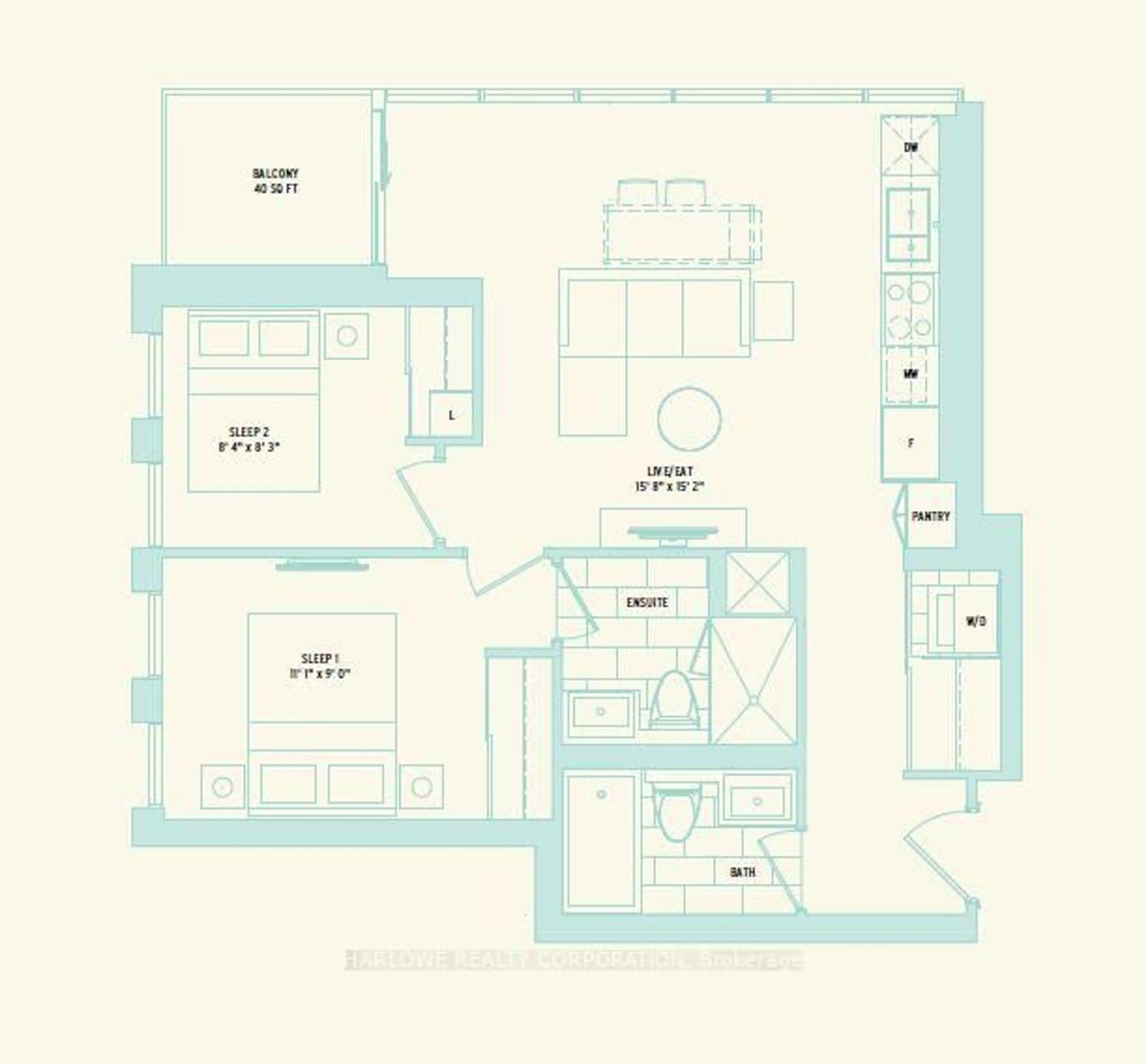 Floor plan for 2 Sonic Way #PH02, Toronto Ontario M3C 0P2