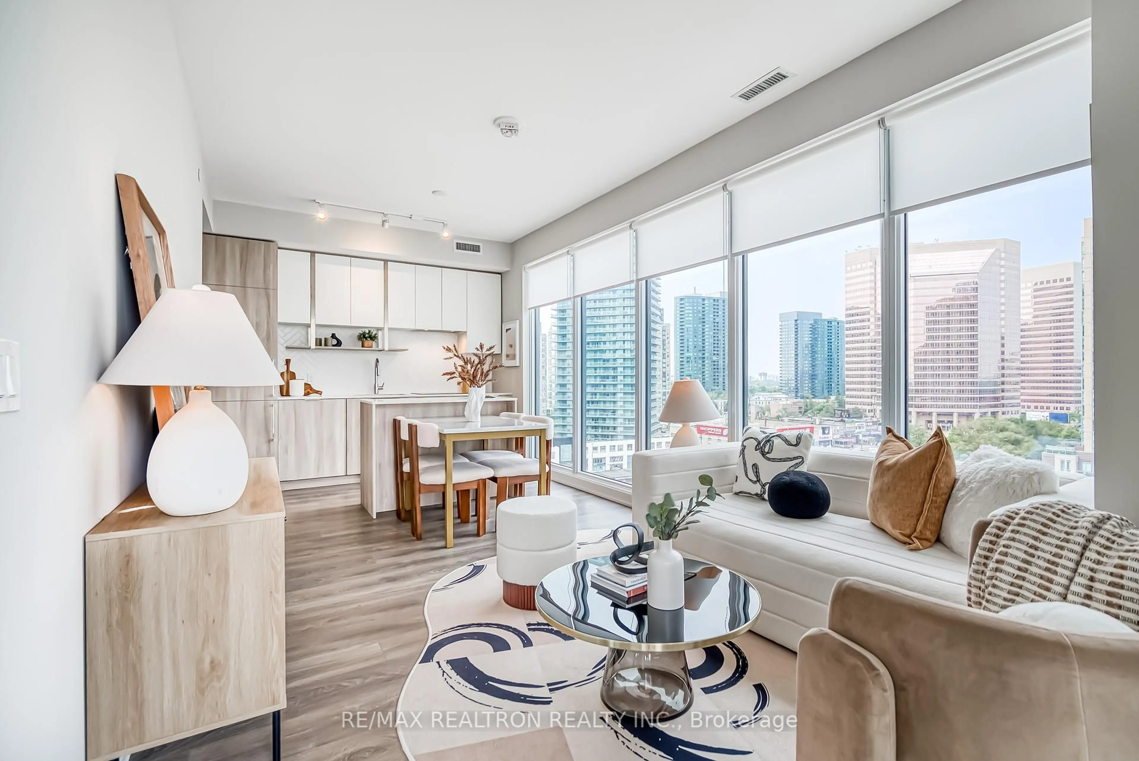 Living room with furniture, unknown for 15 Holmes Ave #908, Toronto Ontario M2N 0L4
