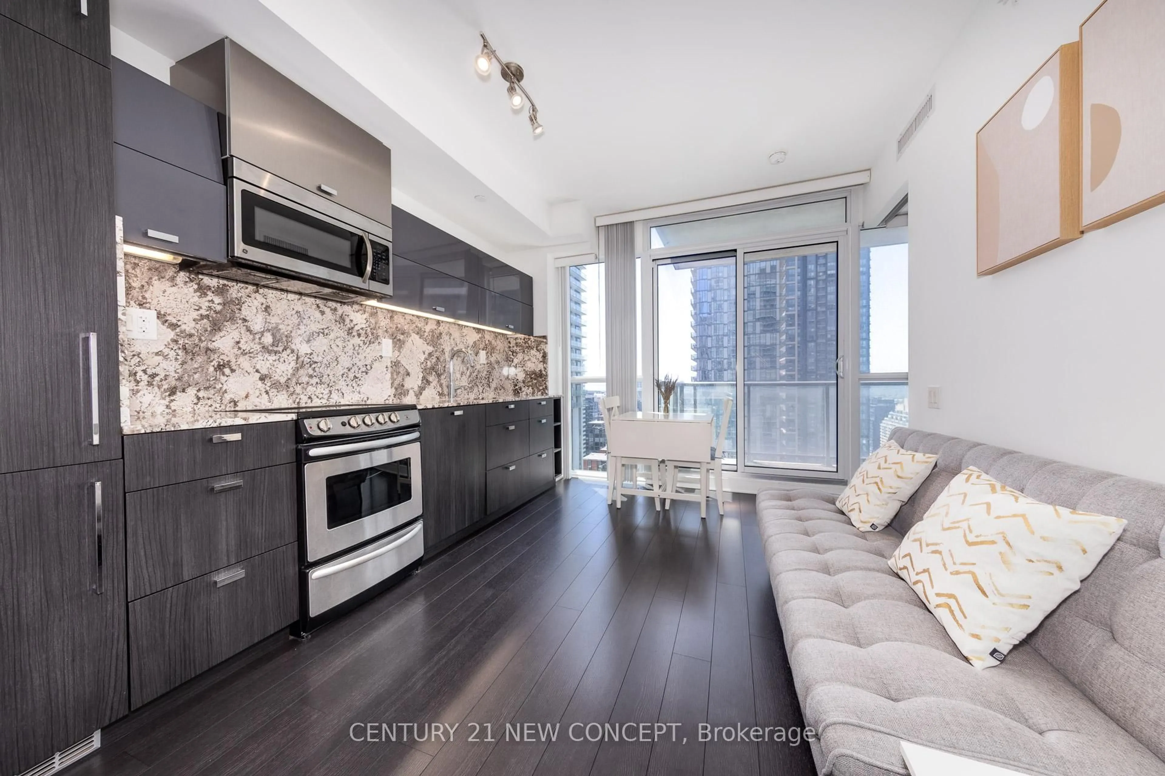 Open concept kitchen, unknown for 290 Adelaide St #2612, Toronto Ontario M5V 0P3