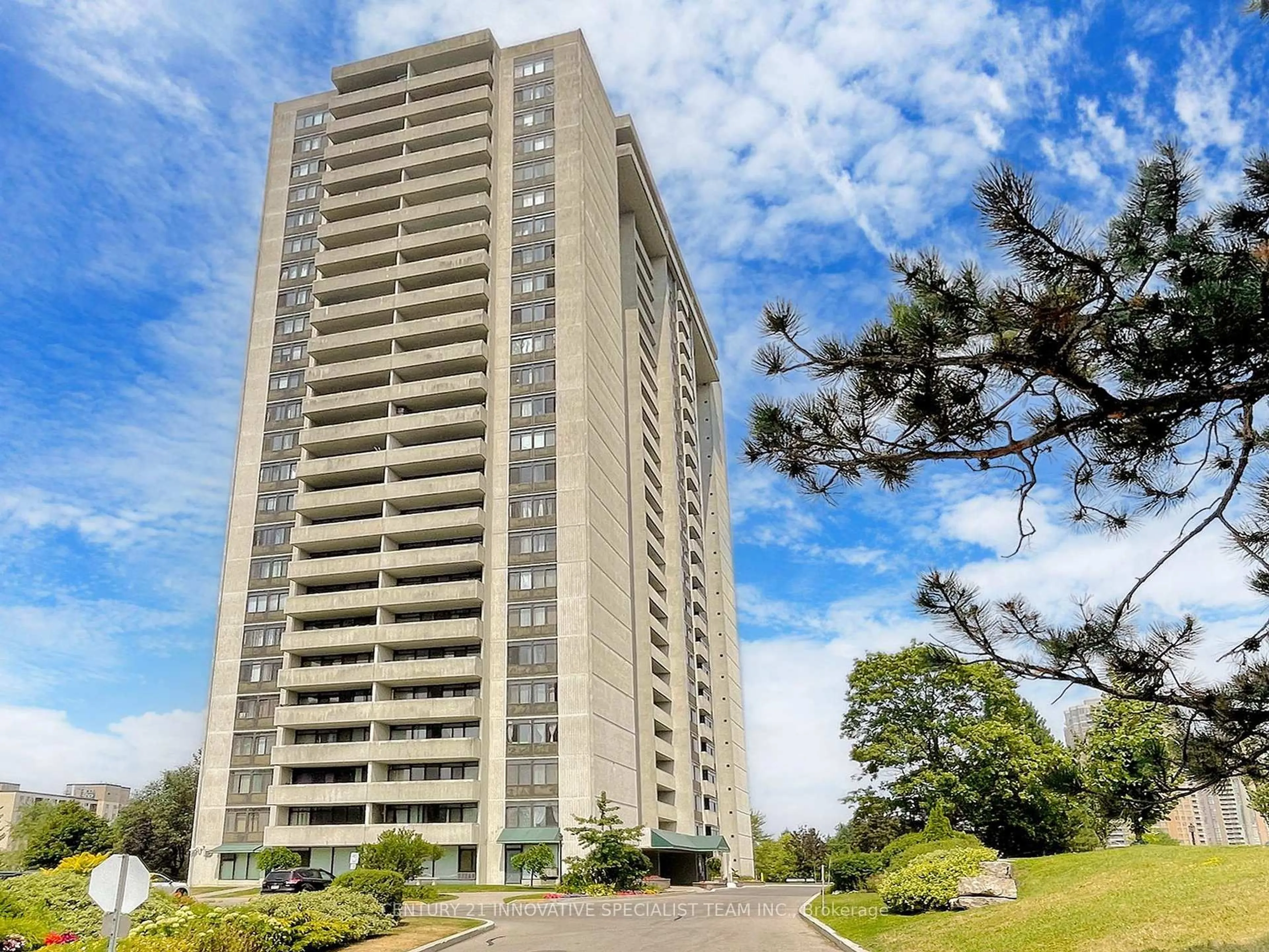 A pic from outside/outdoor area/front of a property/back of a property/a pic from drone, building for 3300 Don Mills Rd #2303, Toronto Ontario M2J 4X7