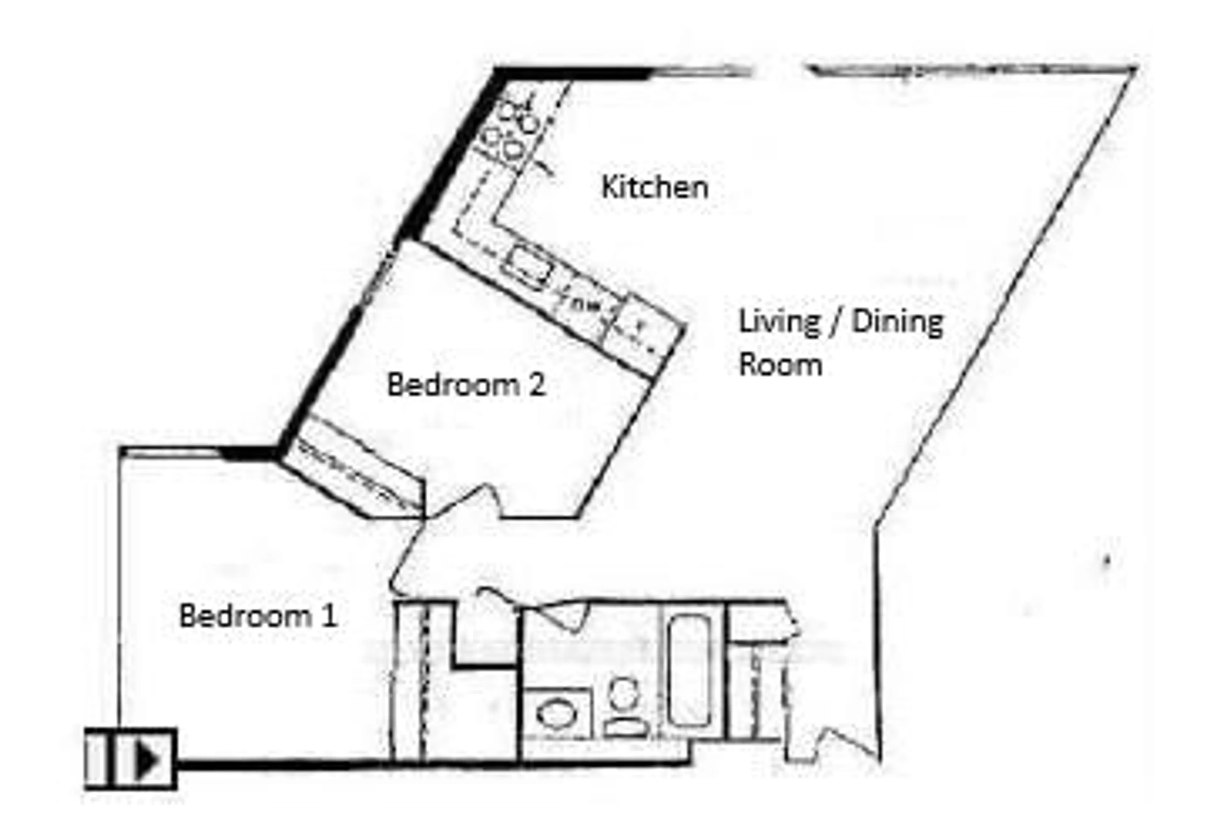 Floor plan for 270 Queens Quay #706, Toronto Ontario M5J 2N4