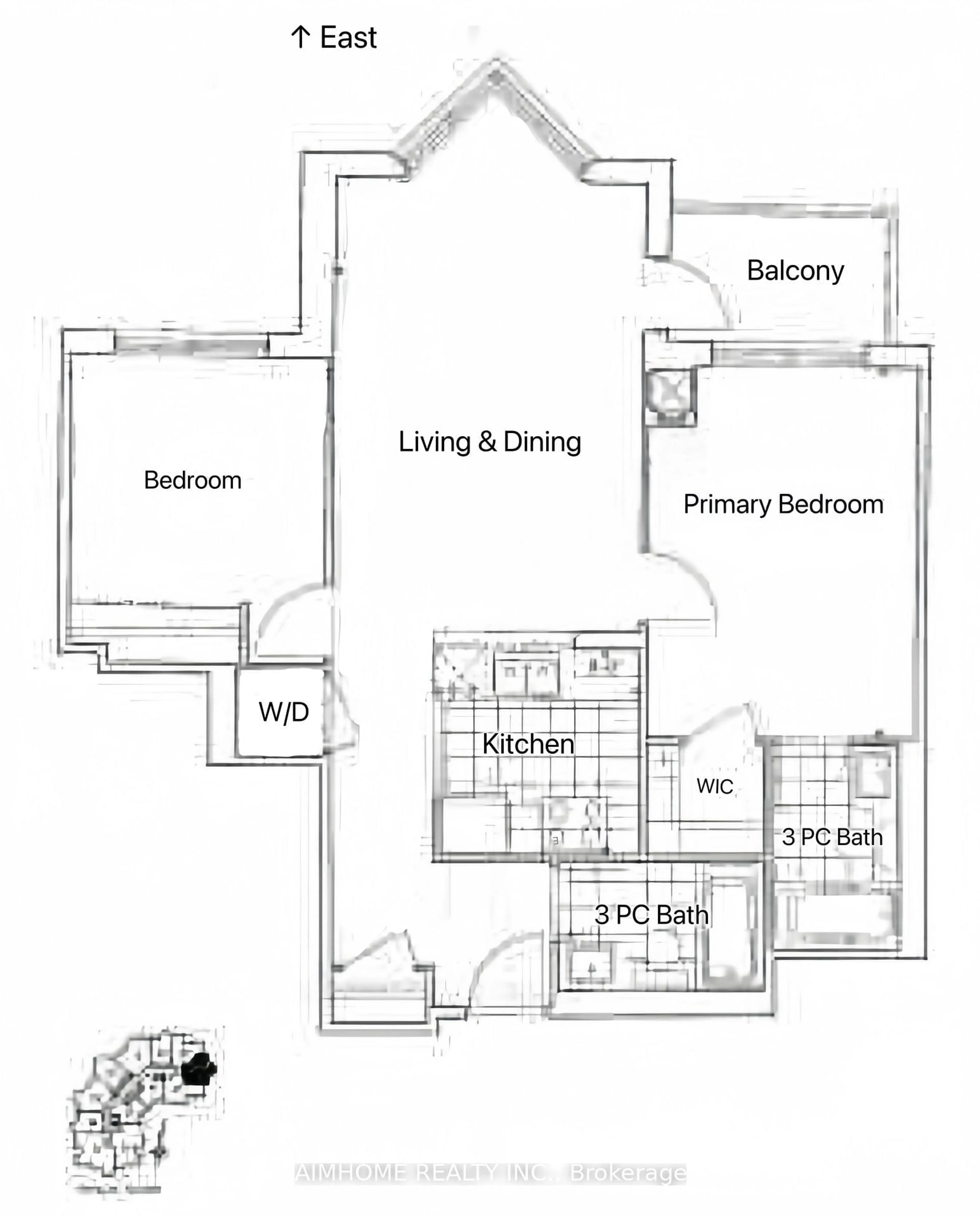 Floor plan for 500 Doris Ave #722, Toronto Ontario M2N 0C1