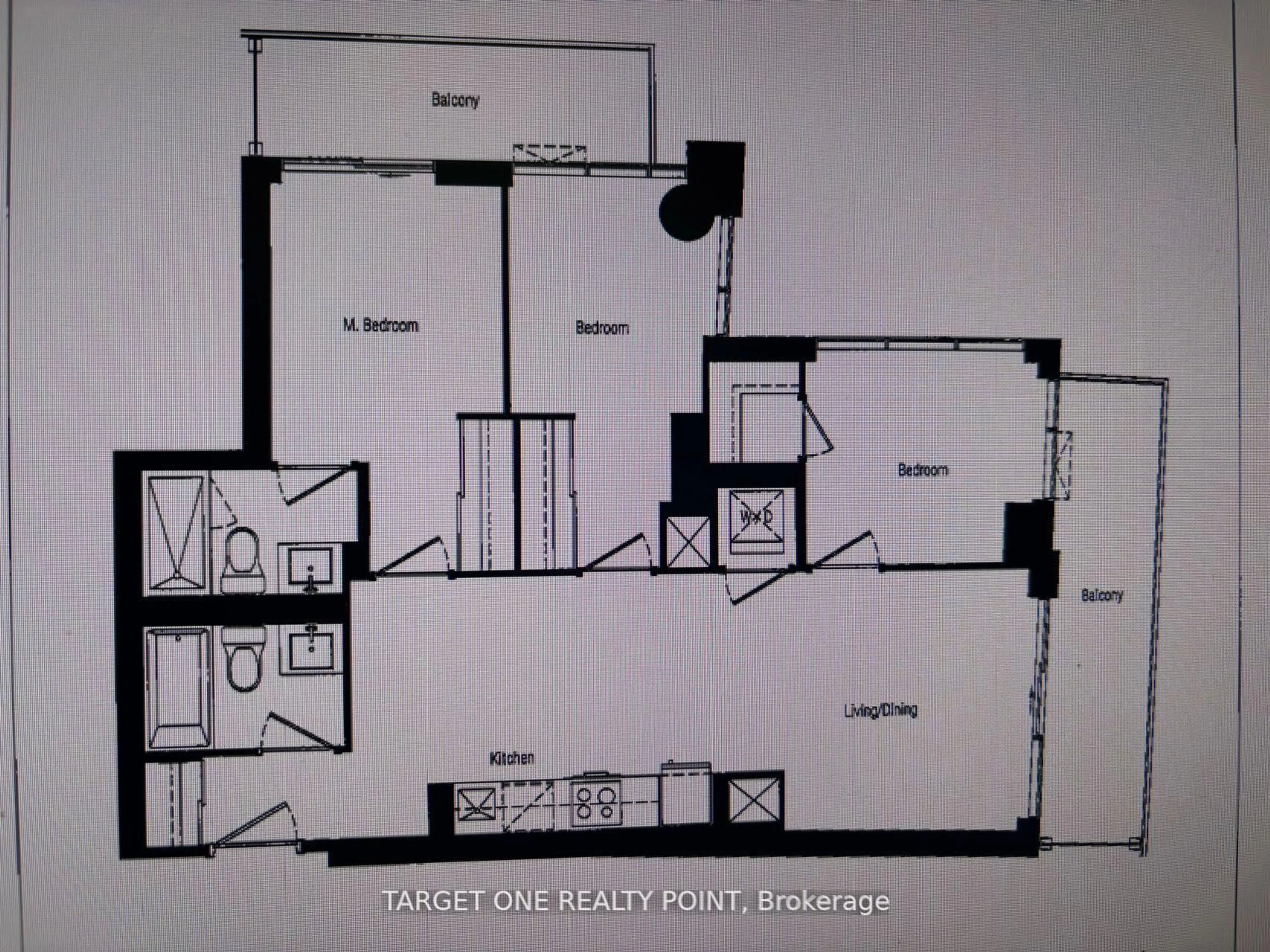 Floor plan for 5 Defries St #601, Toronto Ontario M5A 0W7