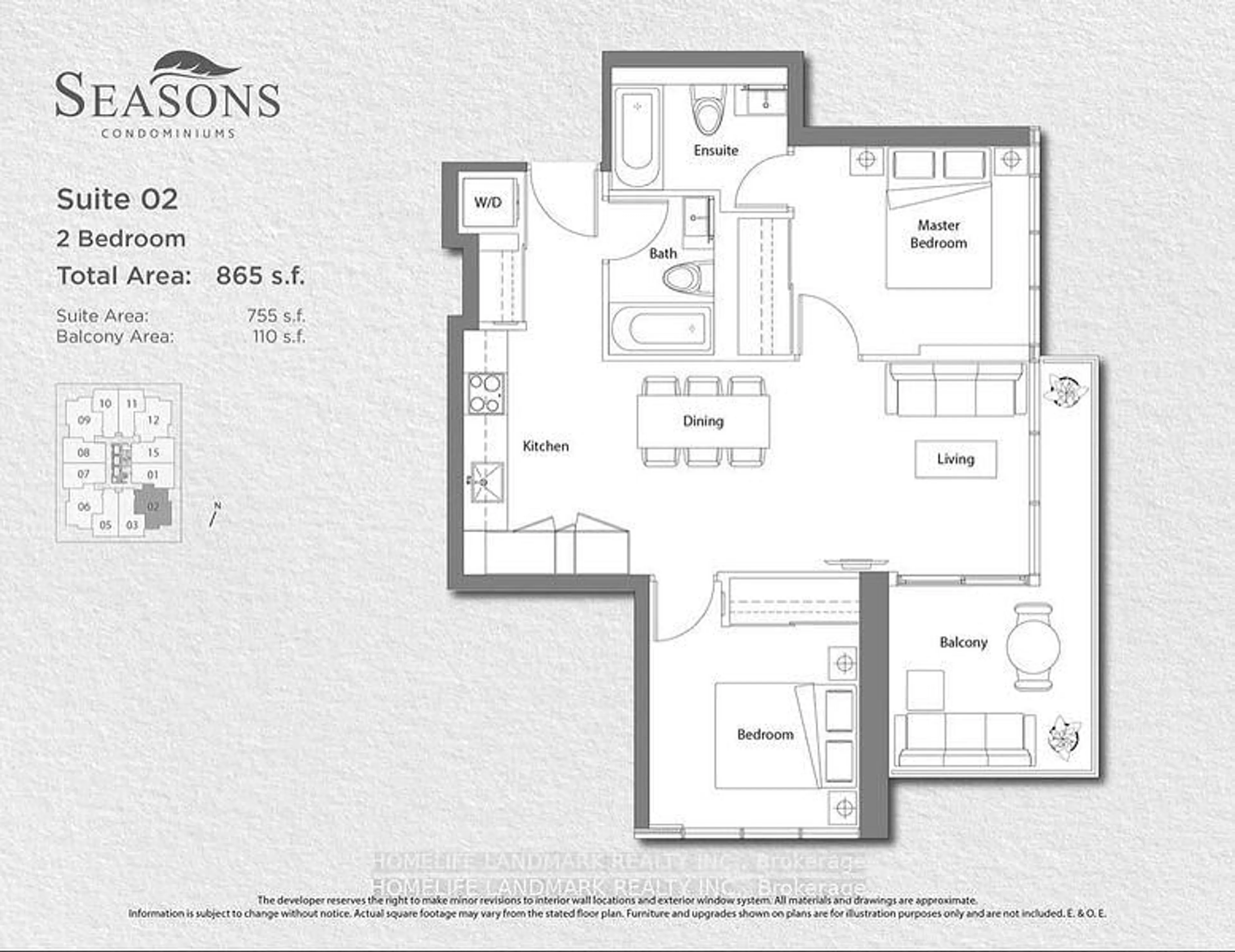 Floor plan for 95 Mcmahon Dr #902, Toronto Ontario M2K 0E4