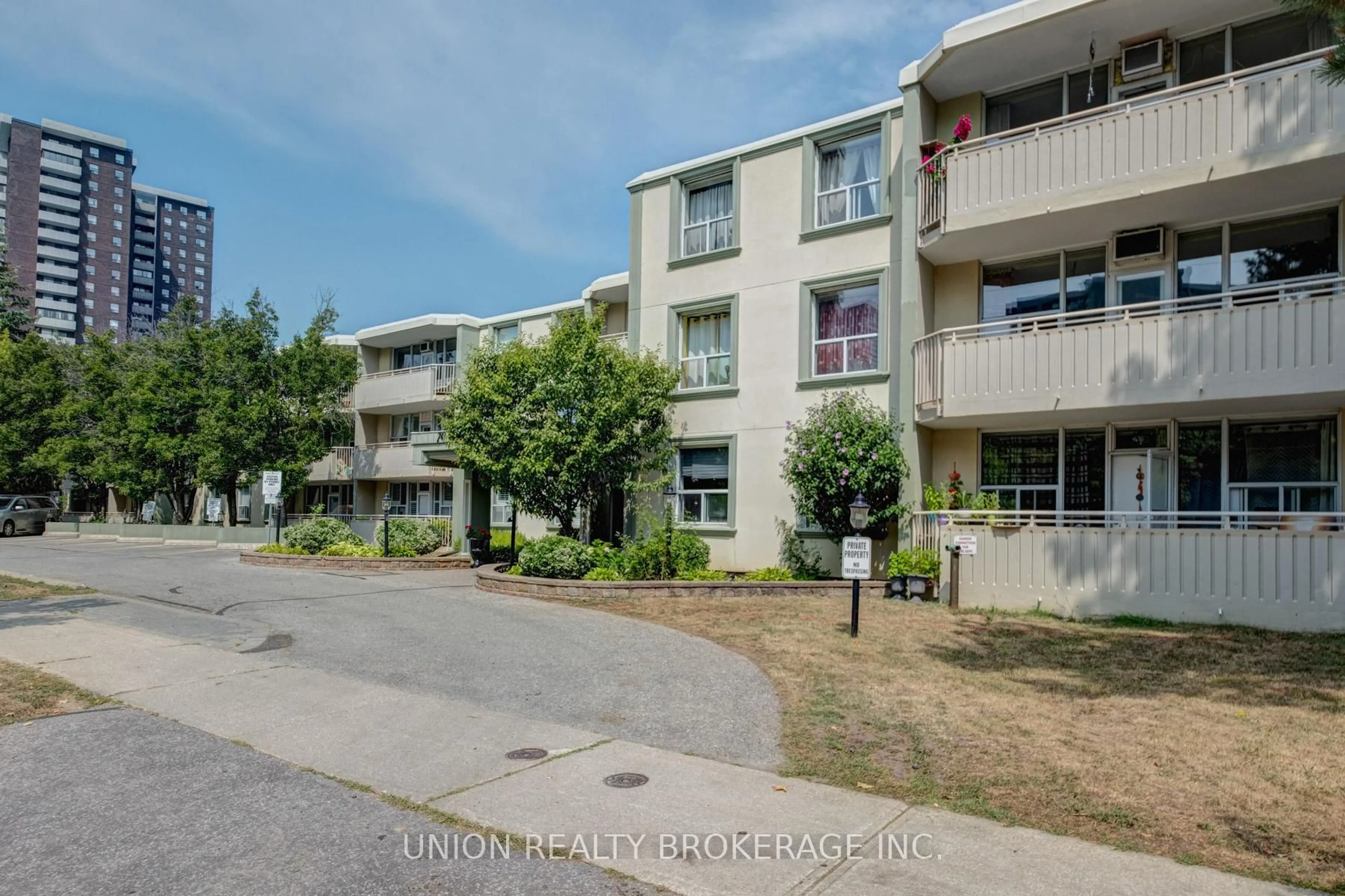 A pic from outside/outdoor area/front of a property/back of a property/a pic from drone, street for 70 Old Sheppard Ave #103, Toronto Ontario M2J 3L6