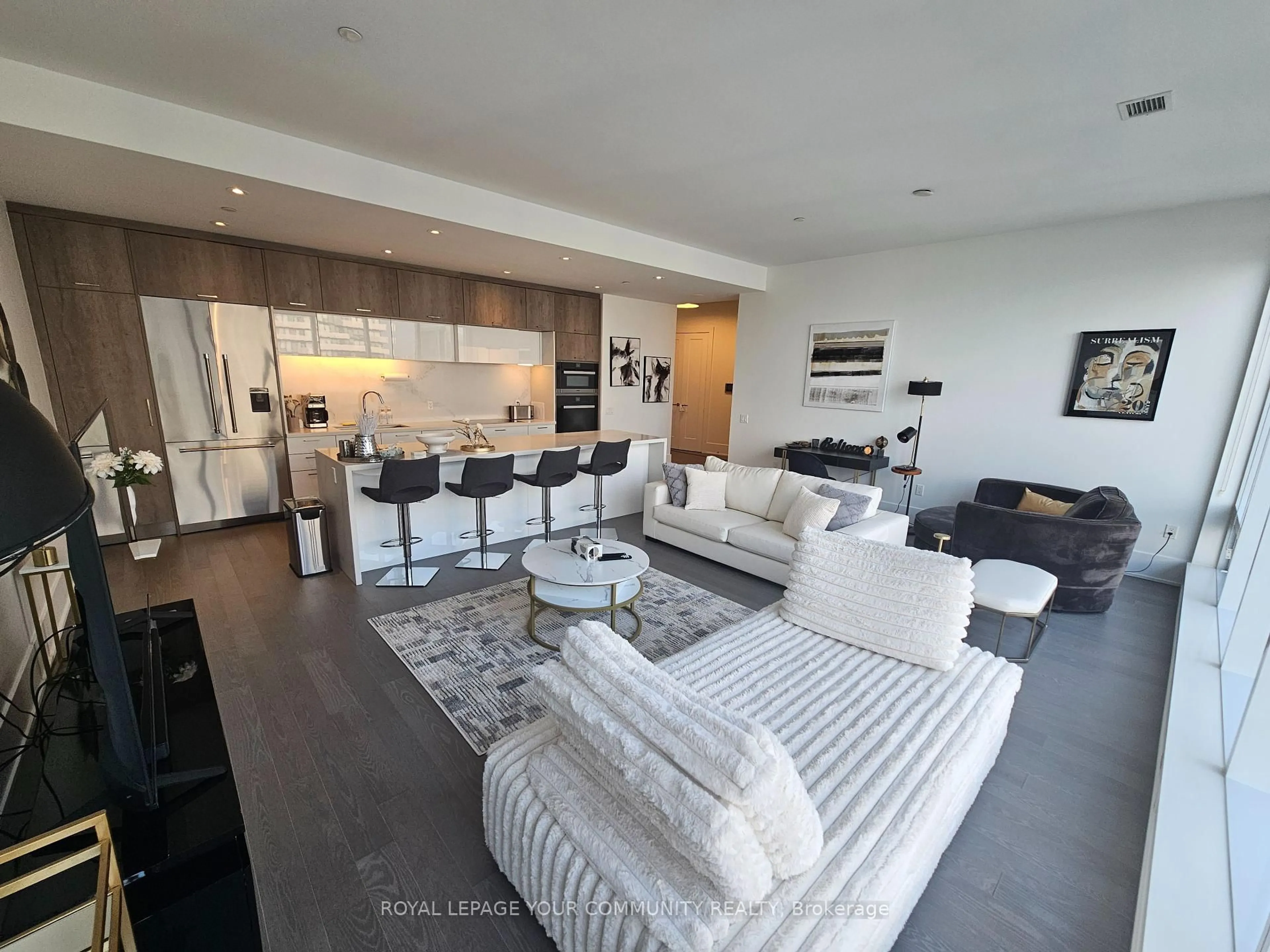 Living room with furniture, unknown for 10 York St #6503, Toronto Ontario M5J 2Z2