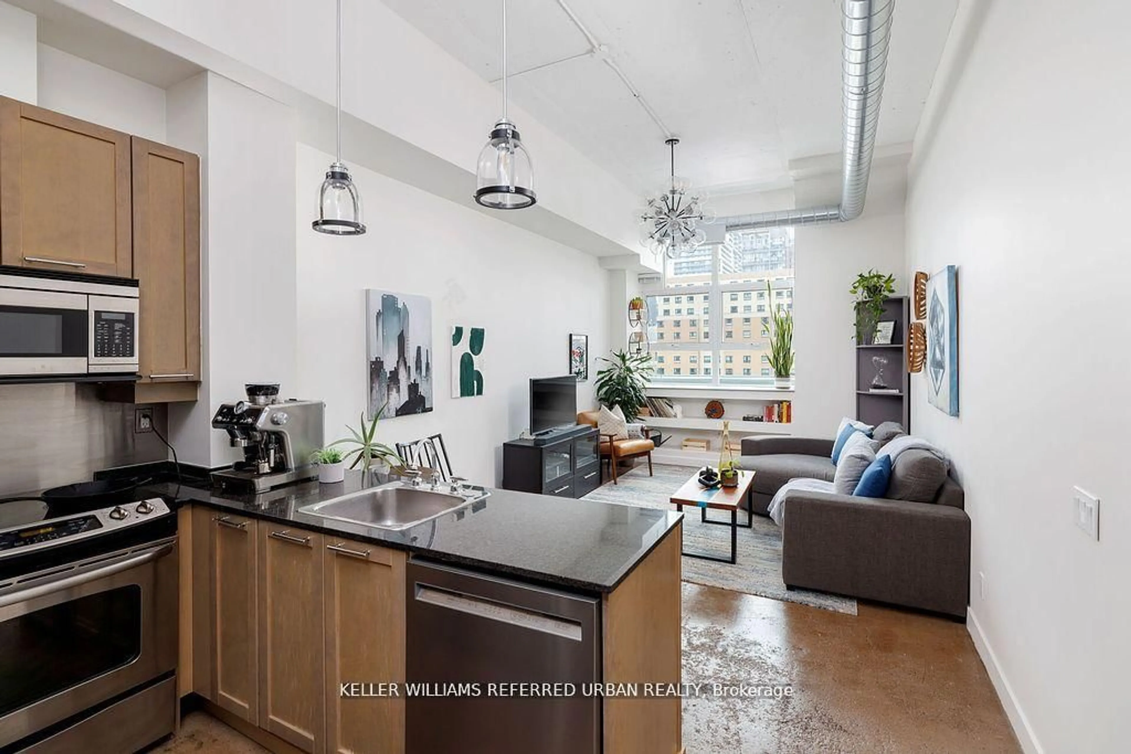 Open concept kitchen, unknown for 155 Dalhousie St #618, Toronto Ontario M5B 2P7