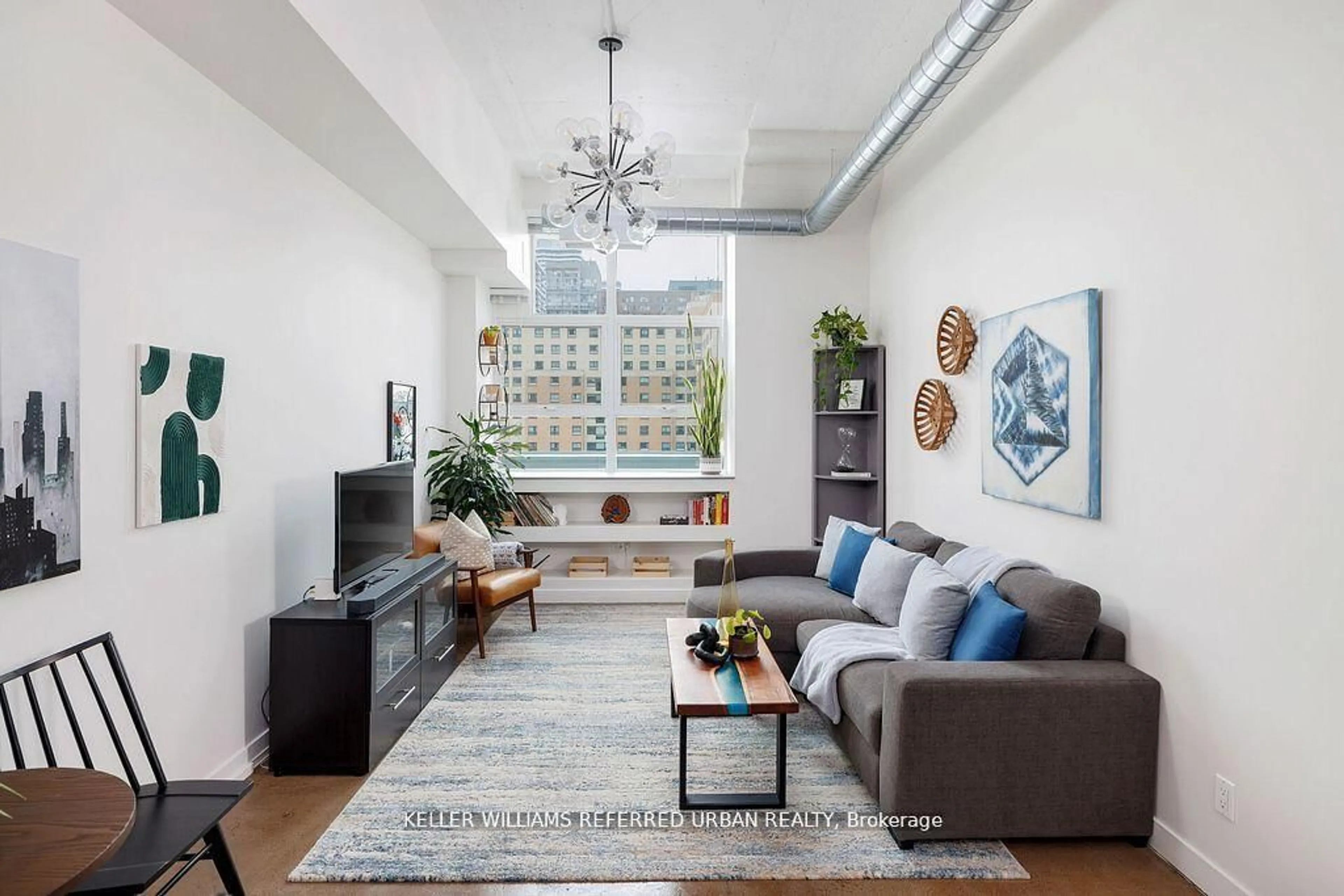 Living room with furniture, unknown for 155 Dalhousie St #618, Toronto Ontario M5B 2P7