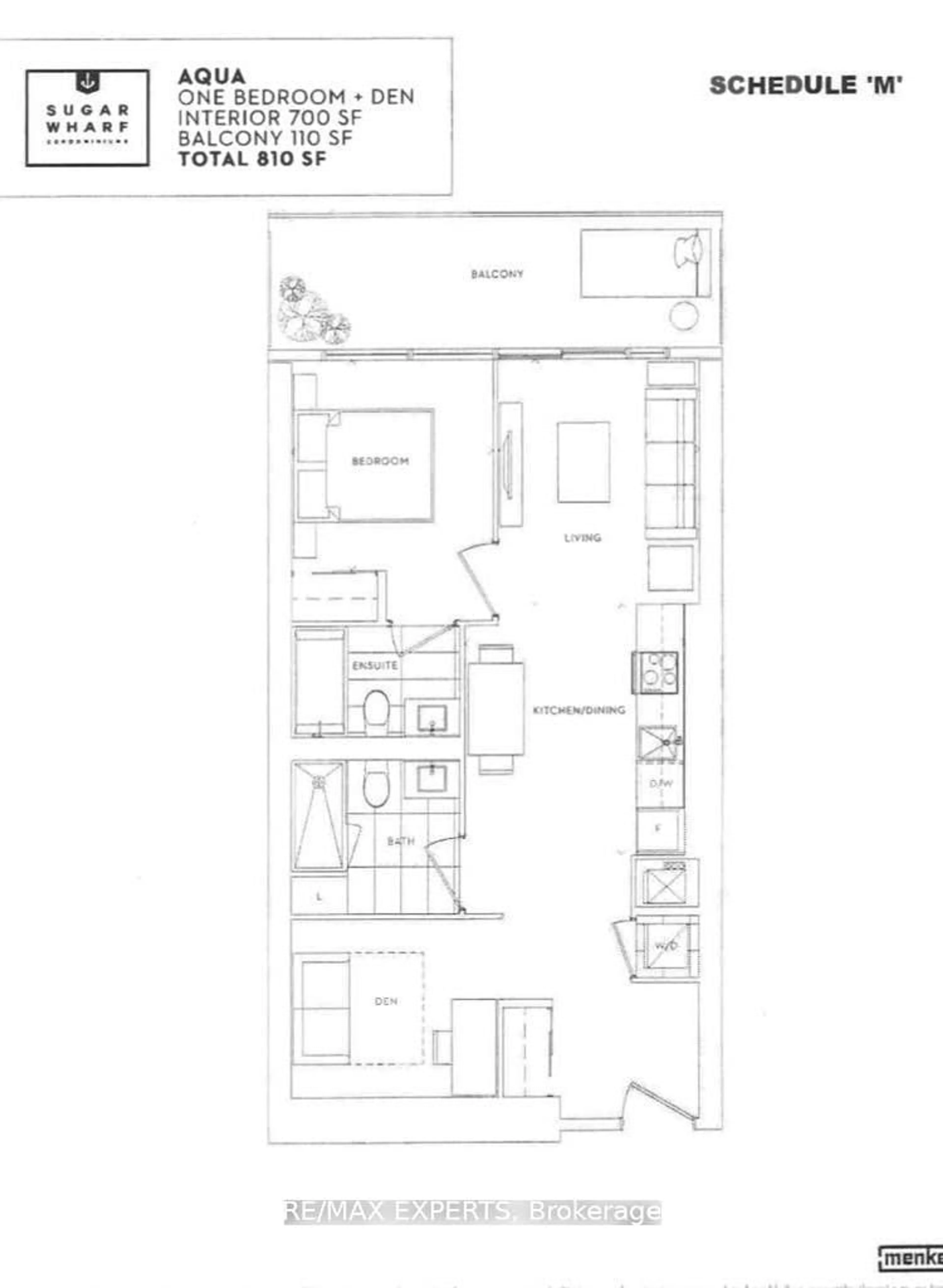Floor plan for 138 Downes St #3302, Toronto Ontario M5E 0E4