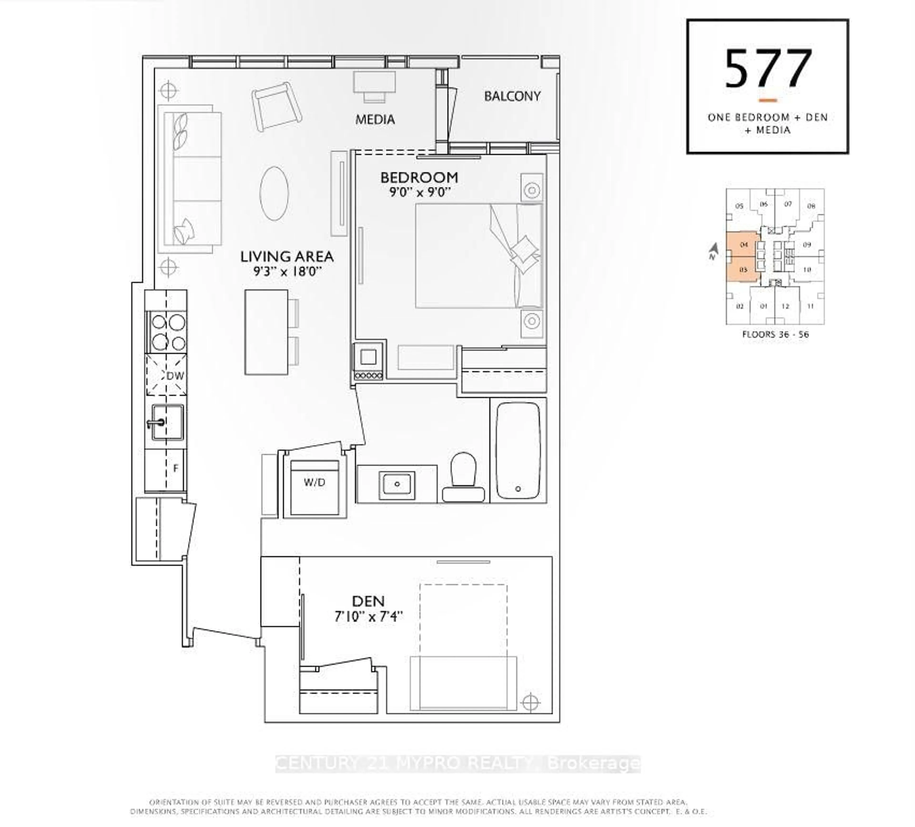 Floor plan for 1 Yorkville Ave #3603, Toronto Ontario M4W 0B1