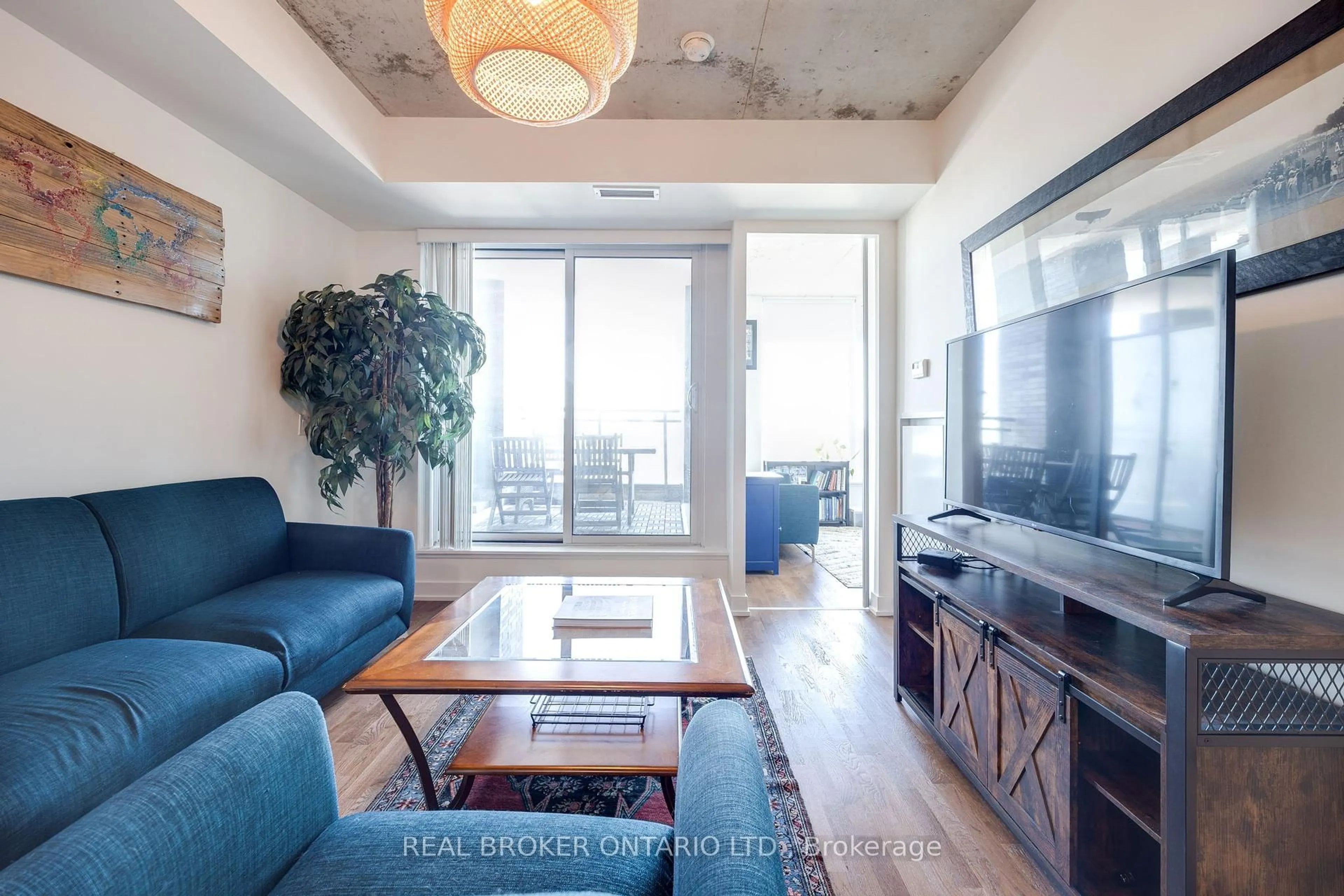 Living room with furniture, unknown for 20 Minowan Miikan Lane #914, Toronto Ontario M6J 0E5