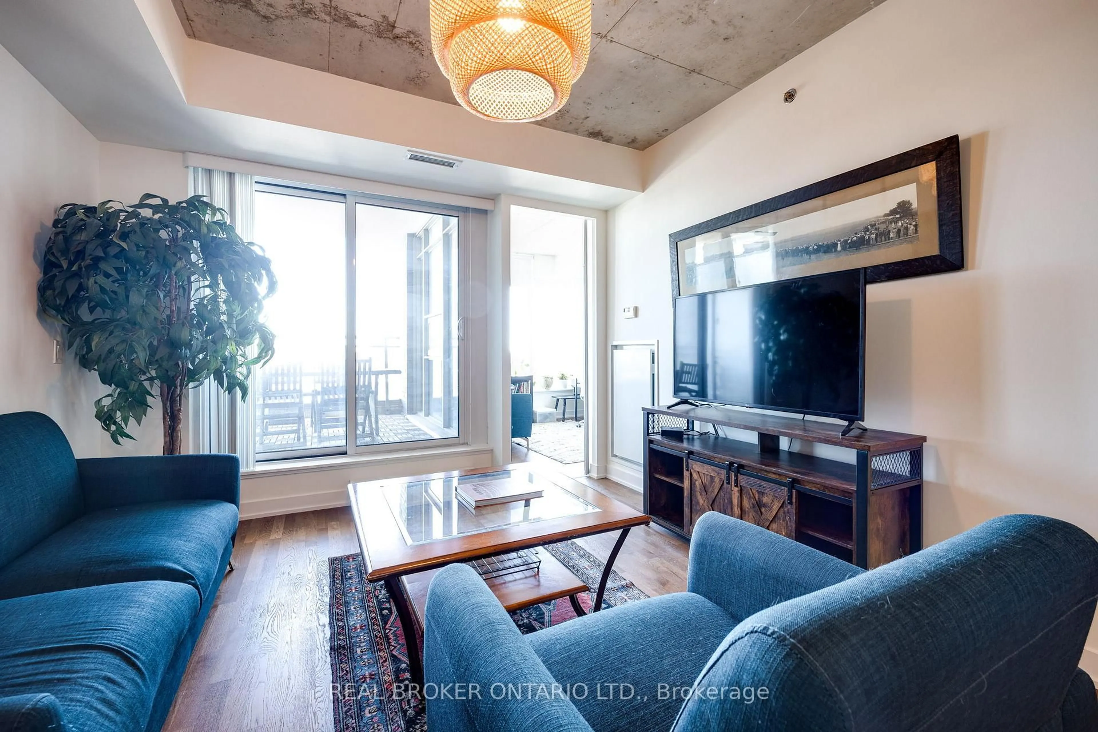 Living room with furniture, unknown for 20 Minowan Miikan Lane #914, Toronto Ontario M6J 0E5