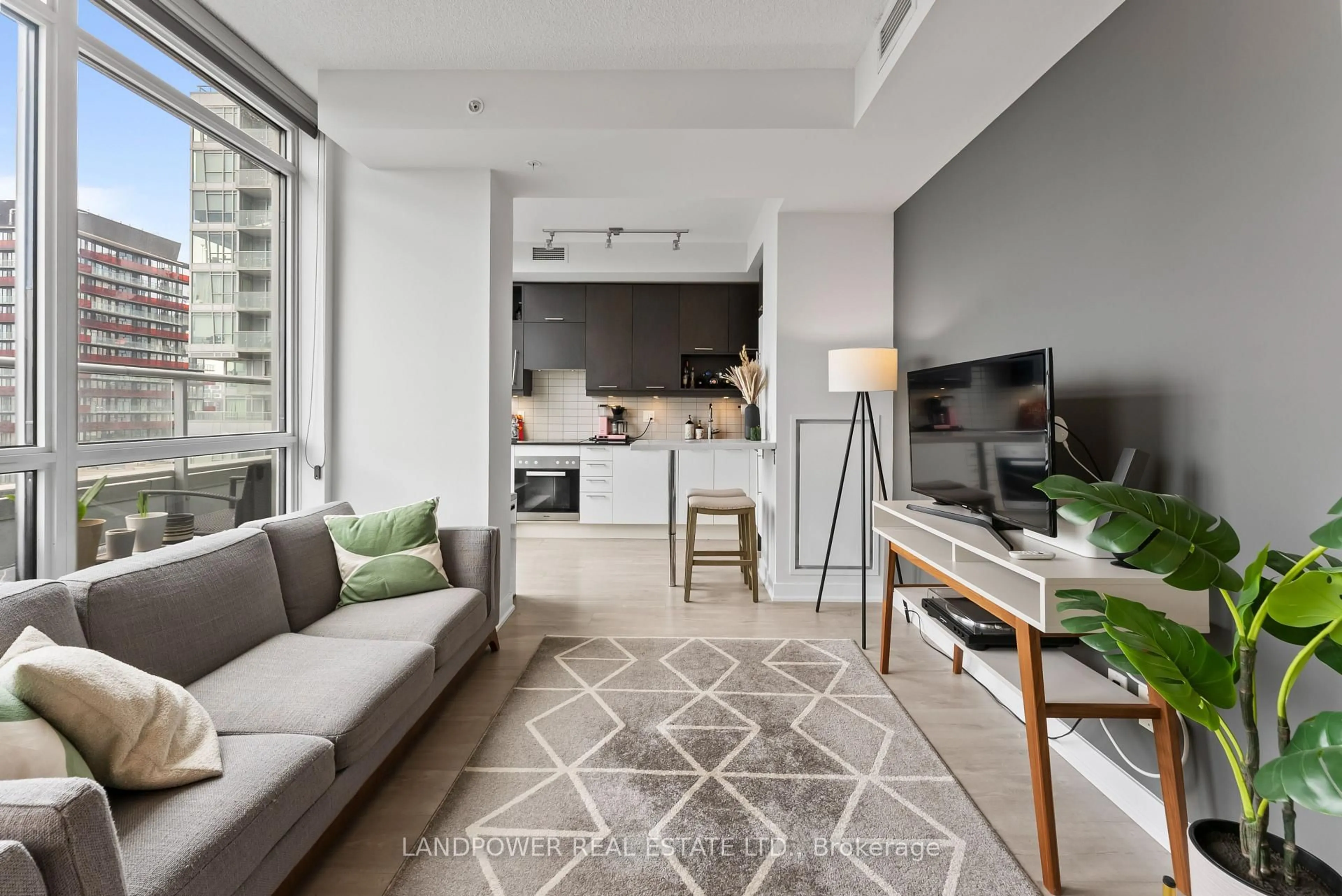 Living room with furniture, unknown for 30 Nelson St #1708, Toronto Ontario M5V 0H5