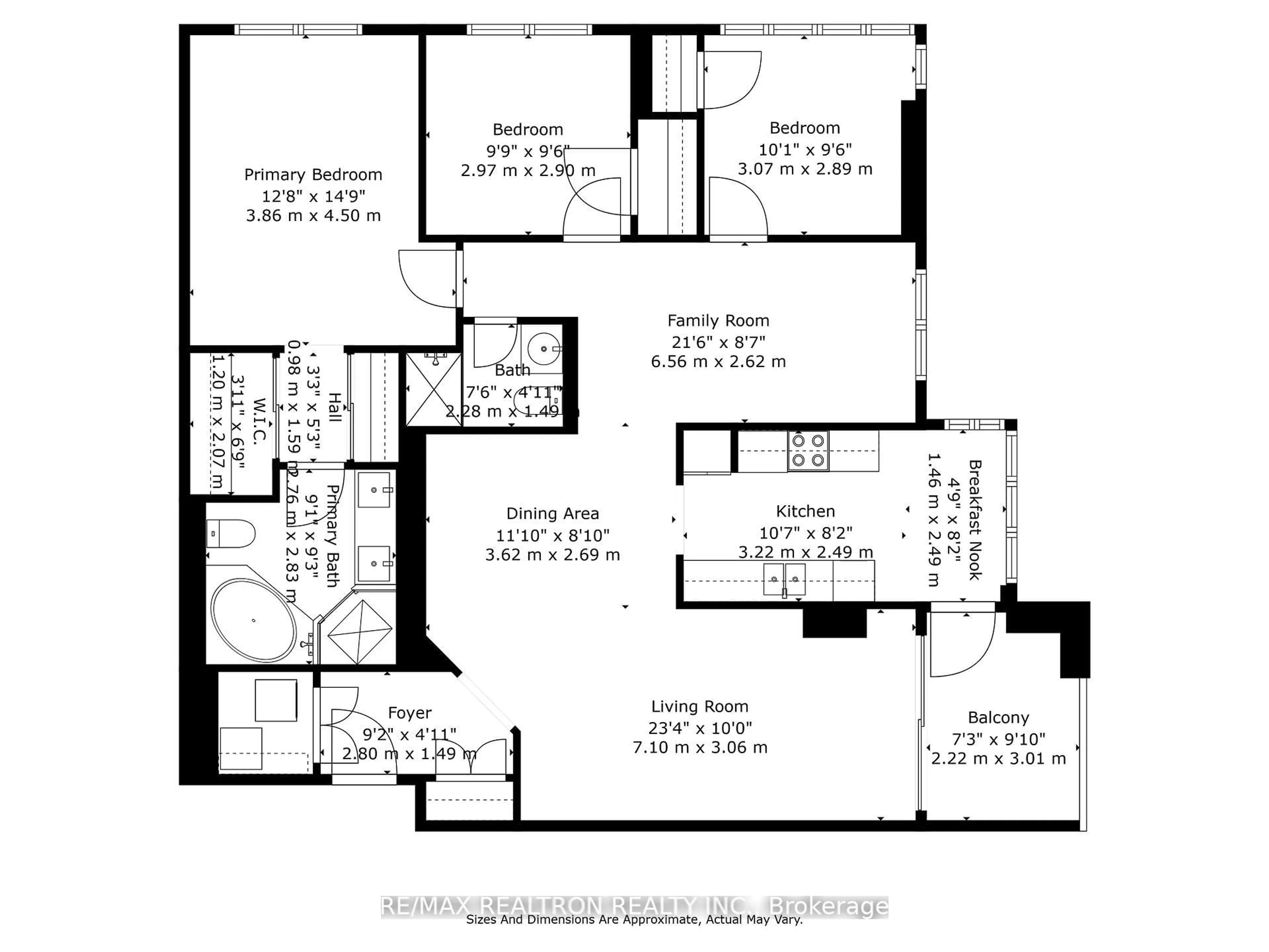 Floor plan for 8 Mckee Ave #1102, Toronto Ontario M2N 7E5