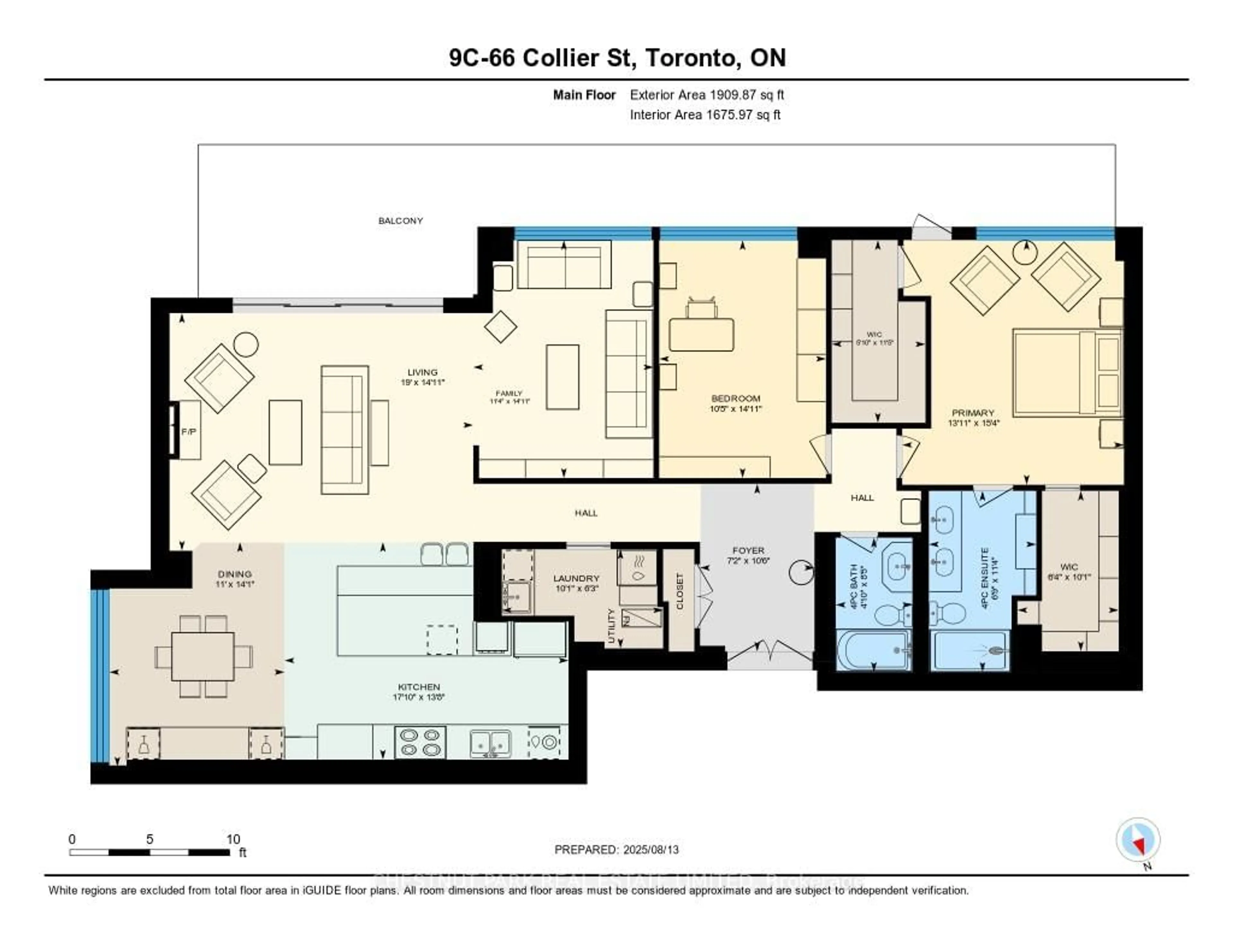 Floor plan for 66 Collier St #9C, Toronto Ontario M4W 1L9