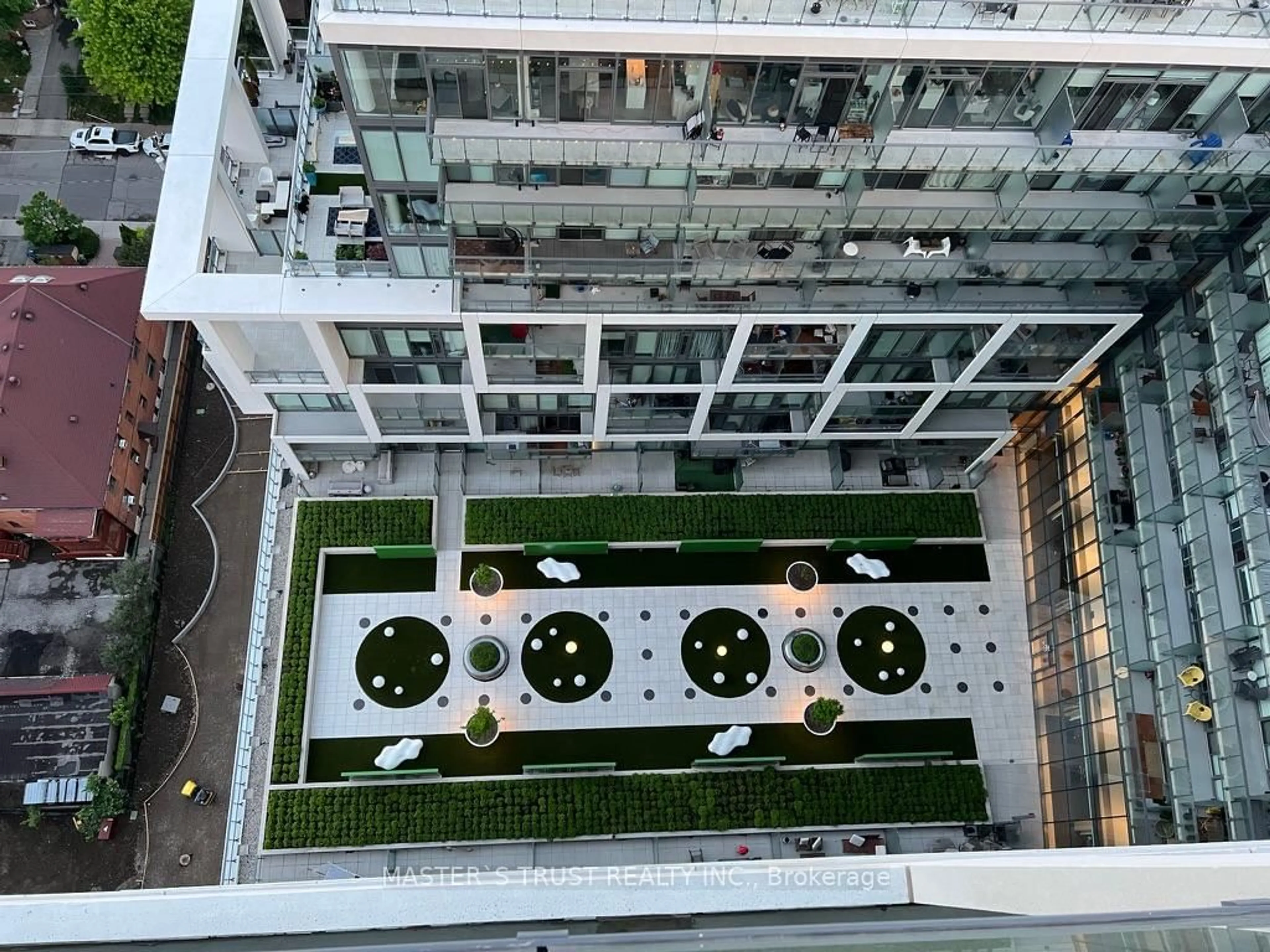 Patio, city buildings view from balcony for 5 Soudan Ave #711, Toronto Ontario M4S 0B1