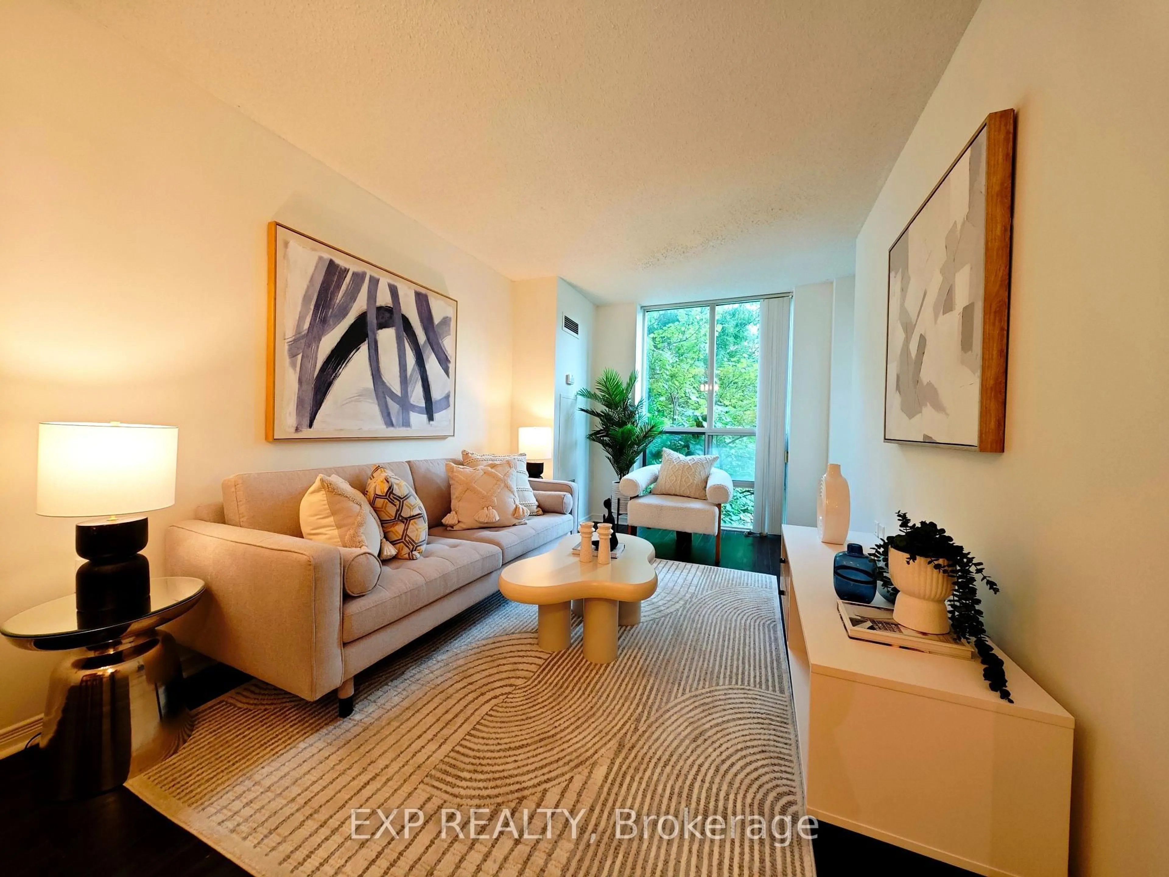 Living room with furniture, unknown for 28 Olive Ave #205, Toronto Ontario M2N 7G7