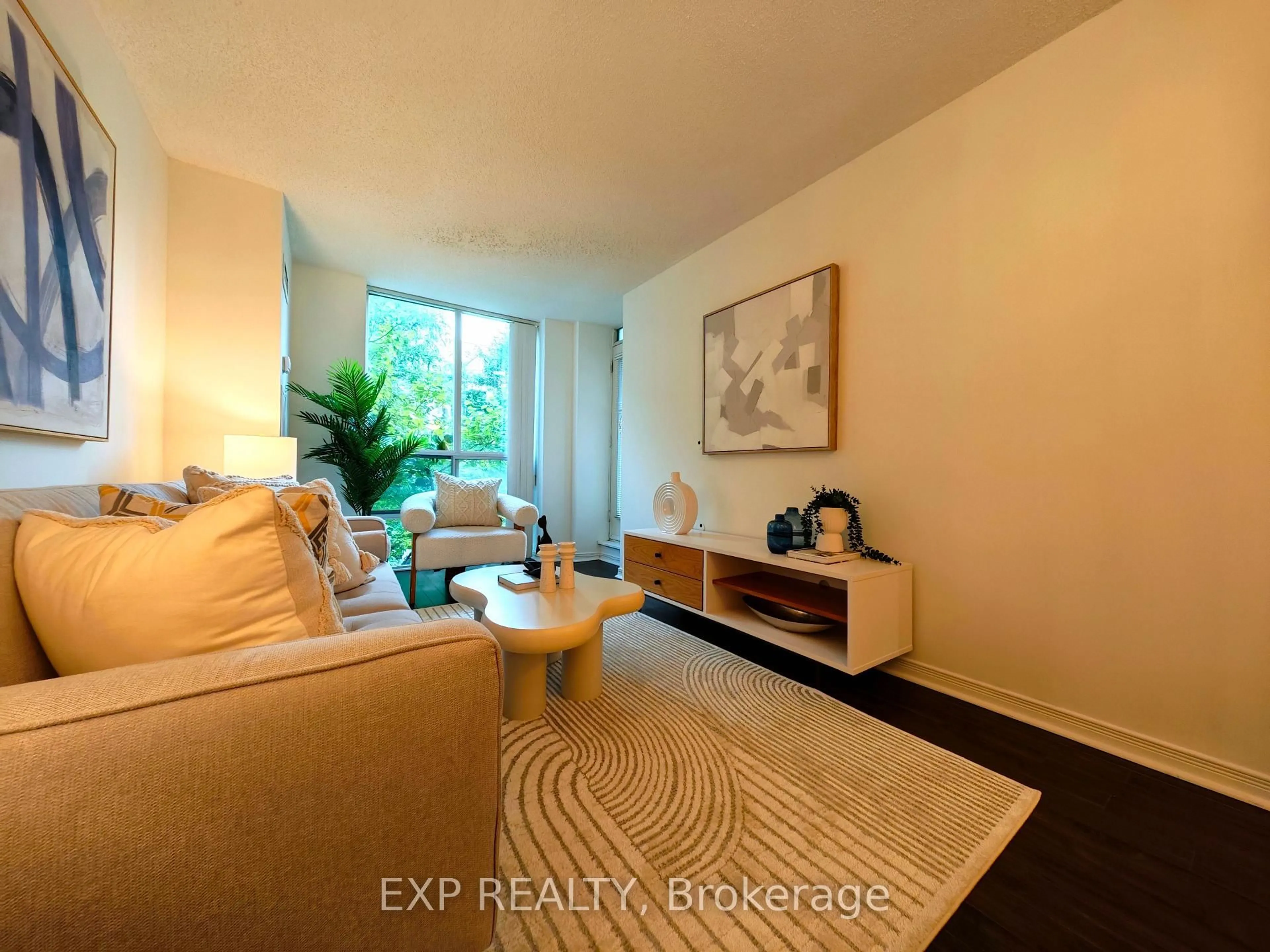 Living room with furniture, unknown for 28 Olive Ave #205, Toronto Ontario M2N 7G7