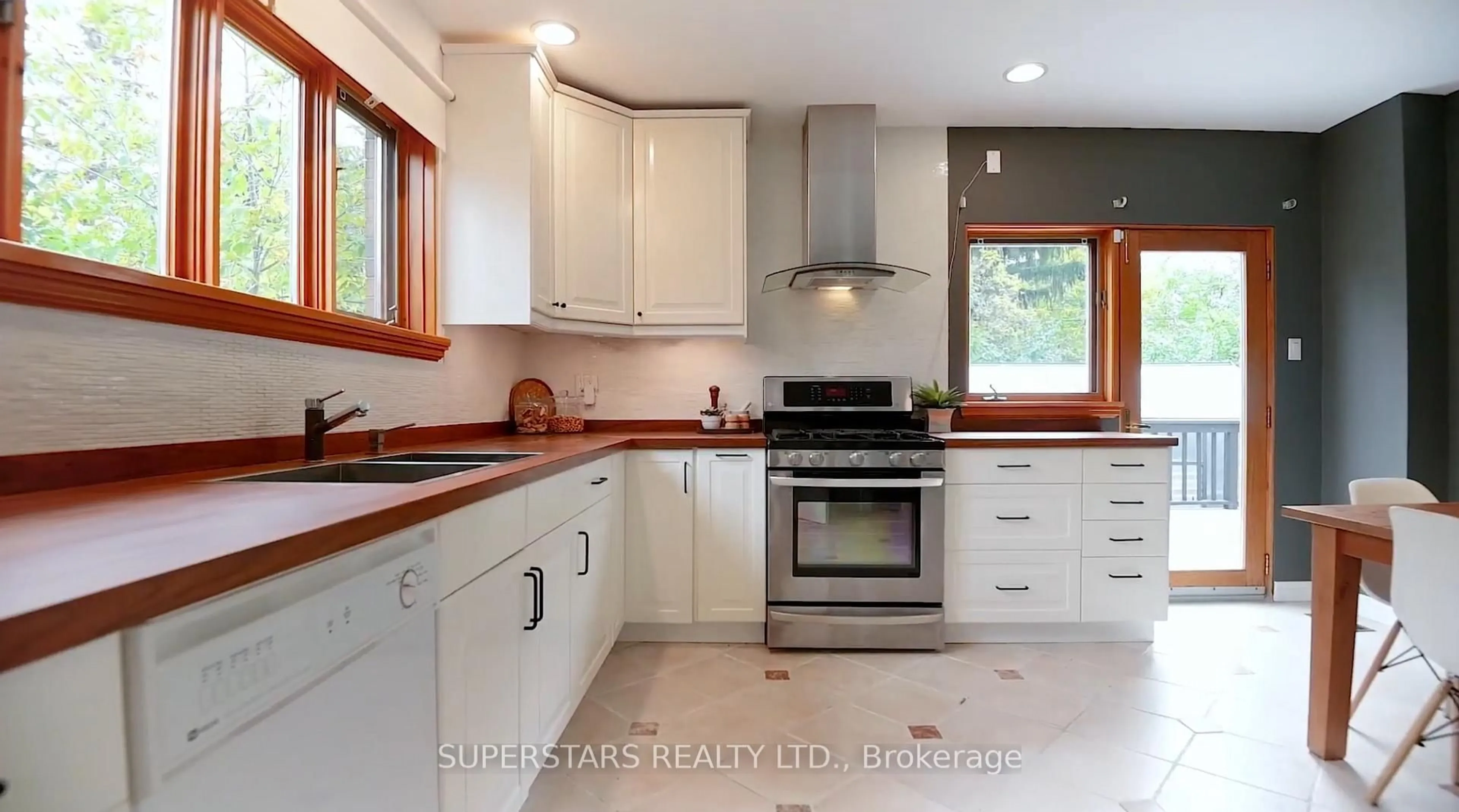 Contemporary kitchen, ceramic/tile floor for 51 Abitibi Ave, Toronto Ontario M2M 2V3
