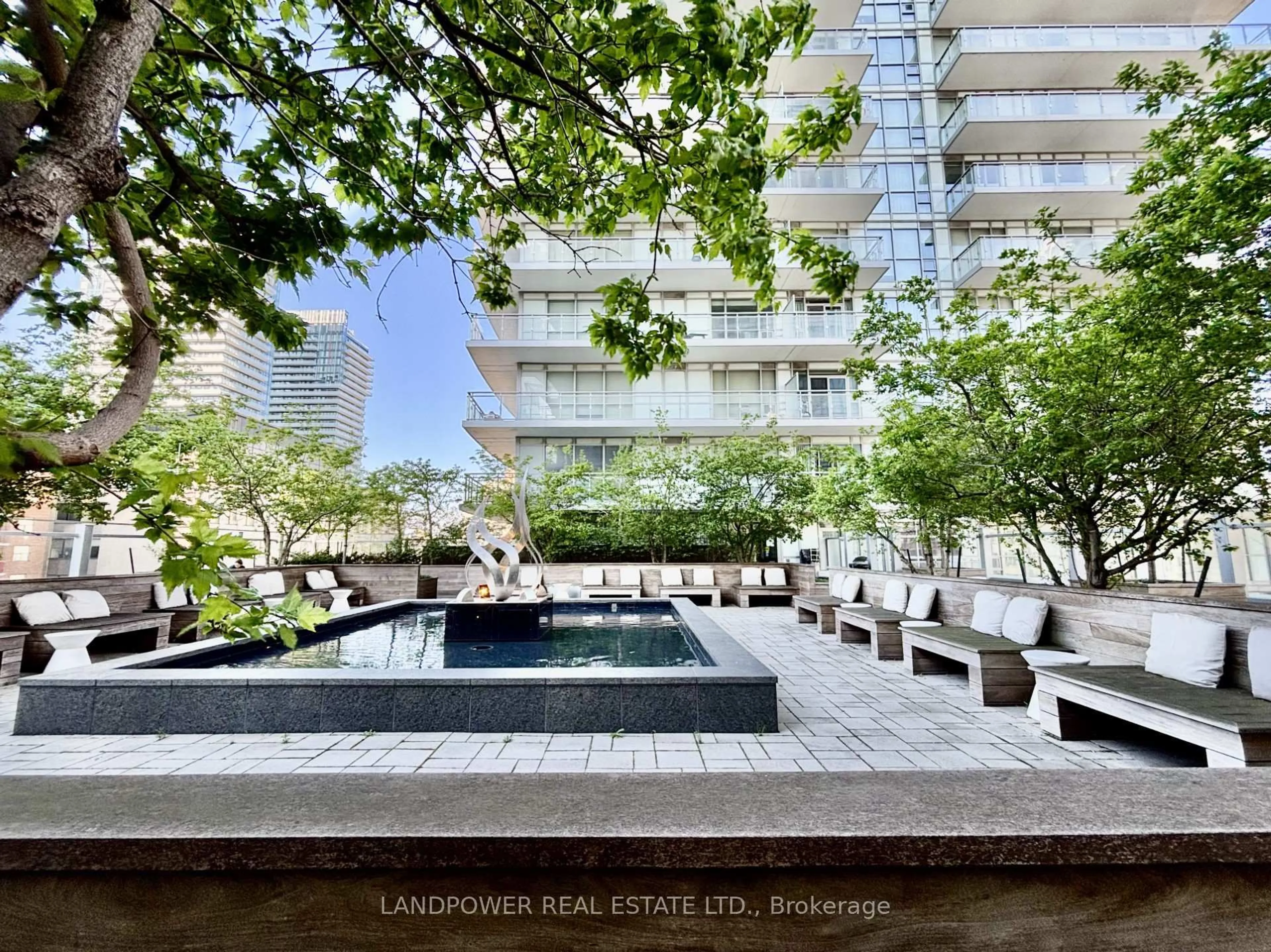 Patio, city buildings view from balcony for 89 Dunfield Ave #1704, Toronto Ontario M4S 0A4