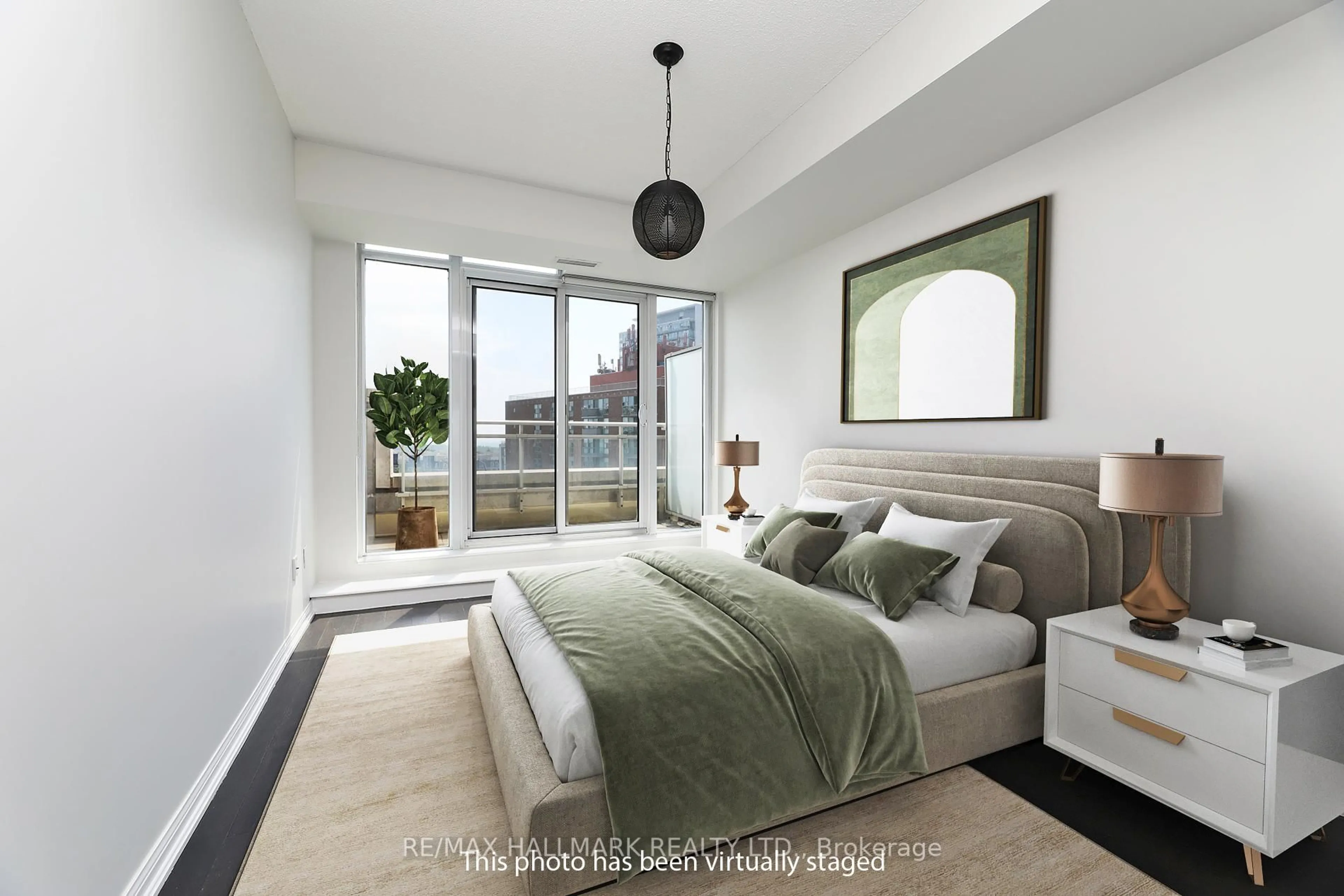 Bedroom with bed, unknown for 21 Grand Magazine St #1014, Toronto Ontario M5V 1B5