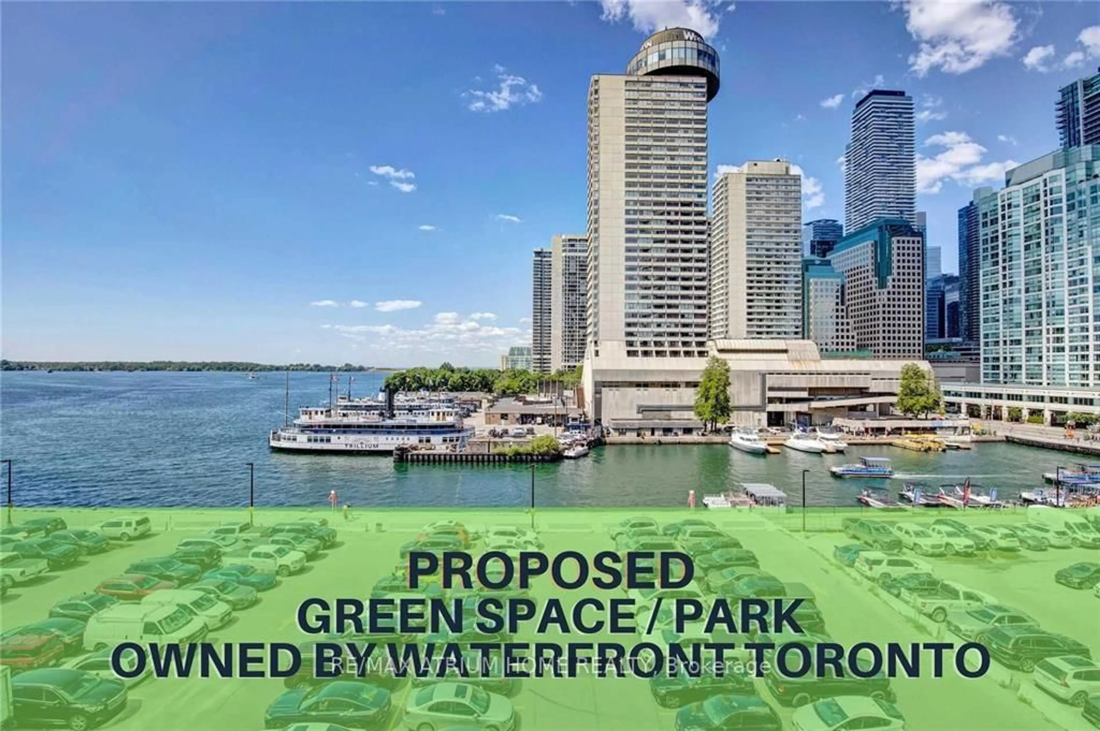 A pic from outside/outdoor area/front of a property/back of a property/a pic from drone, water/lake/river/ocean view for 29 Queens Quay #1104, Toronto Ontario M5E 0A4