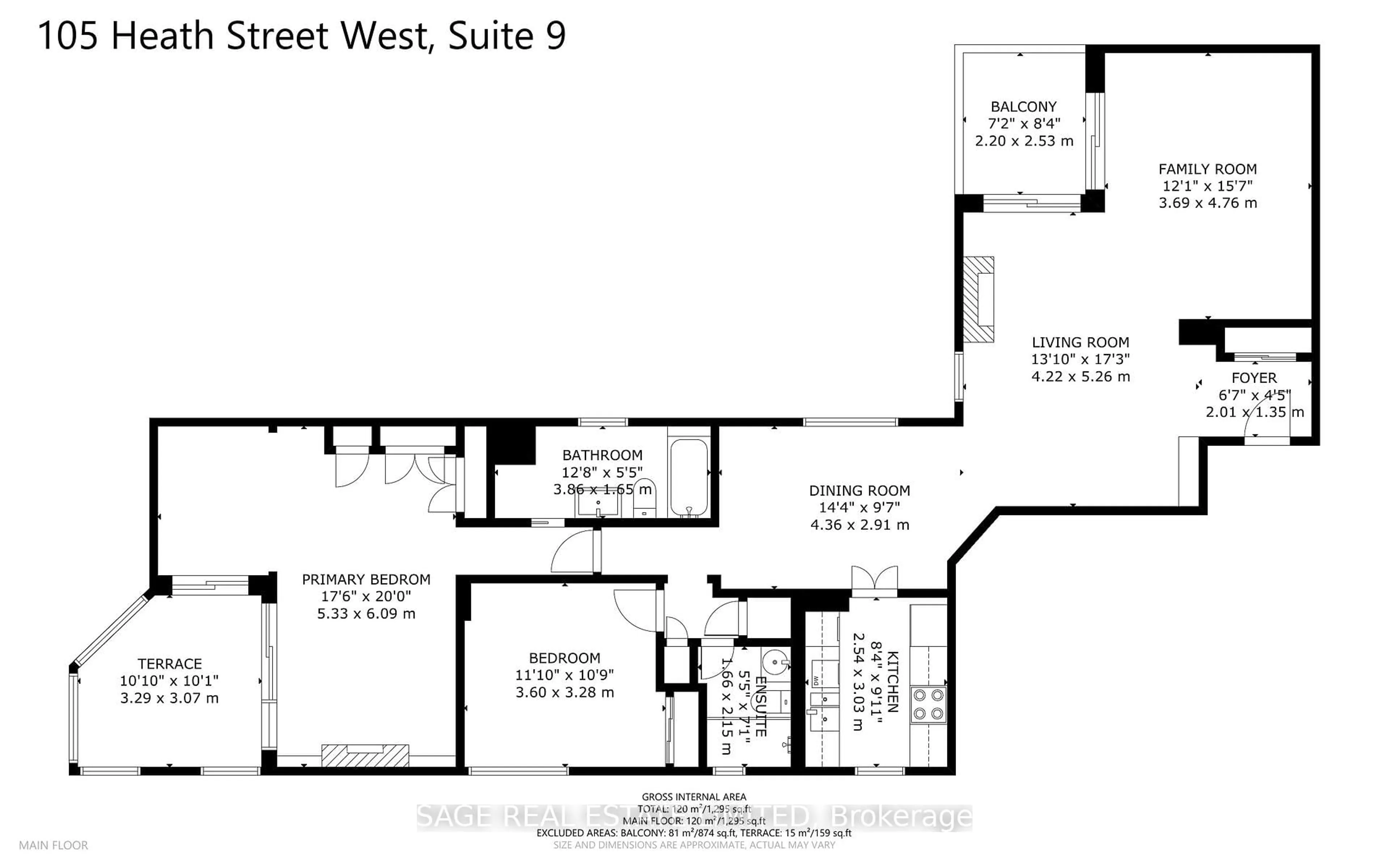 Floor plan for 105 Heath St #9, Toronto Ontario M4V 1T5