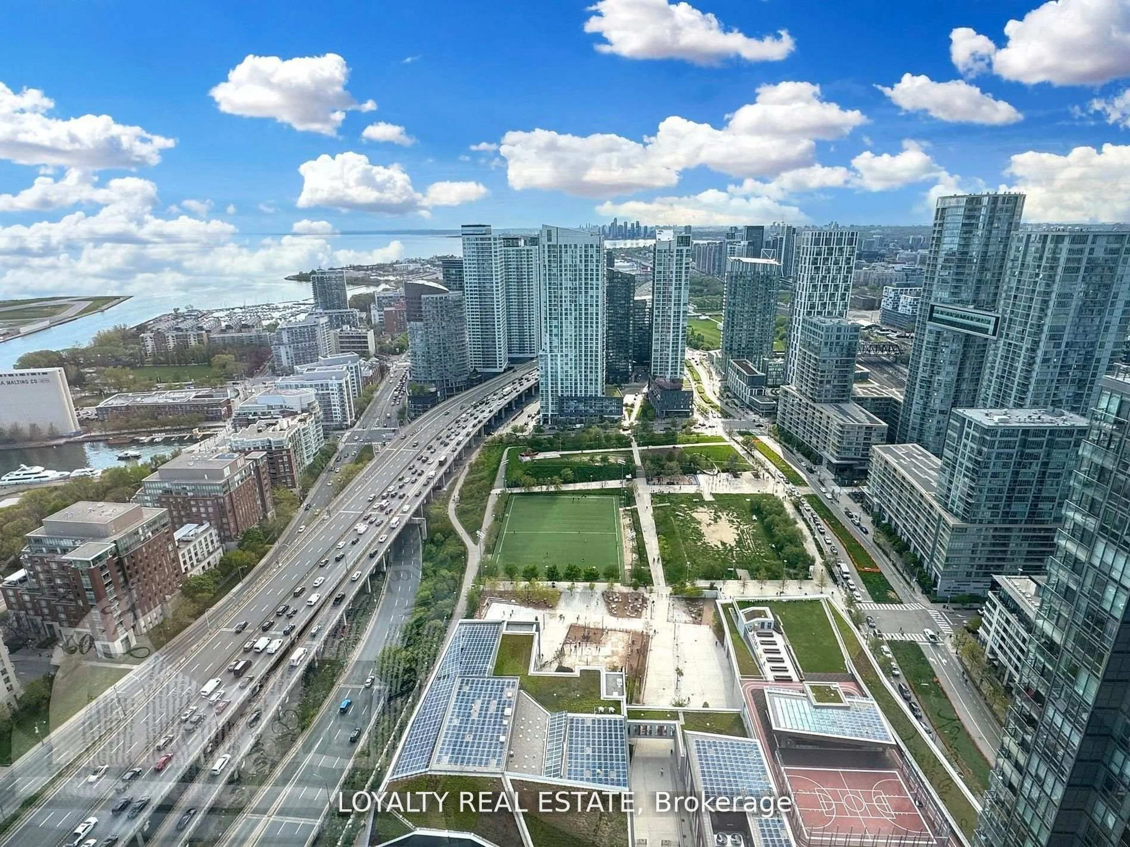 A pic from outside/outdoor area/front of a property/back of a property/a pic from drone, city buildings view from balcony for 11 Brunel Crt #5203, Toronto Ontario M5V 3Y3