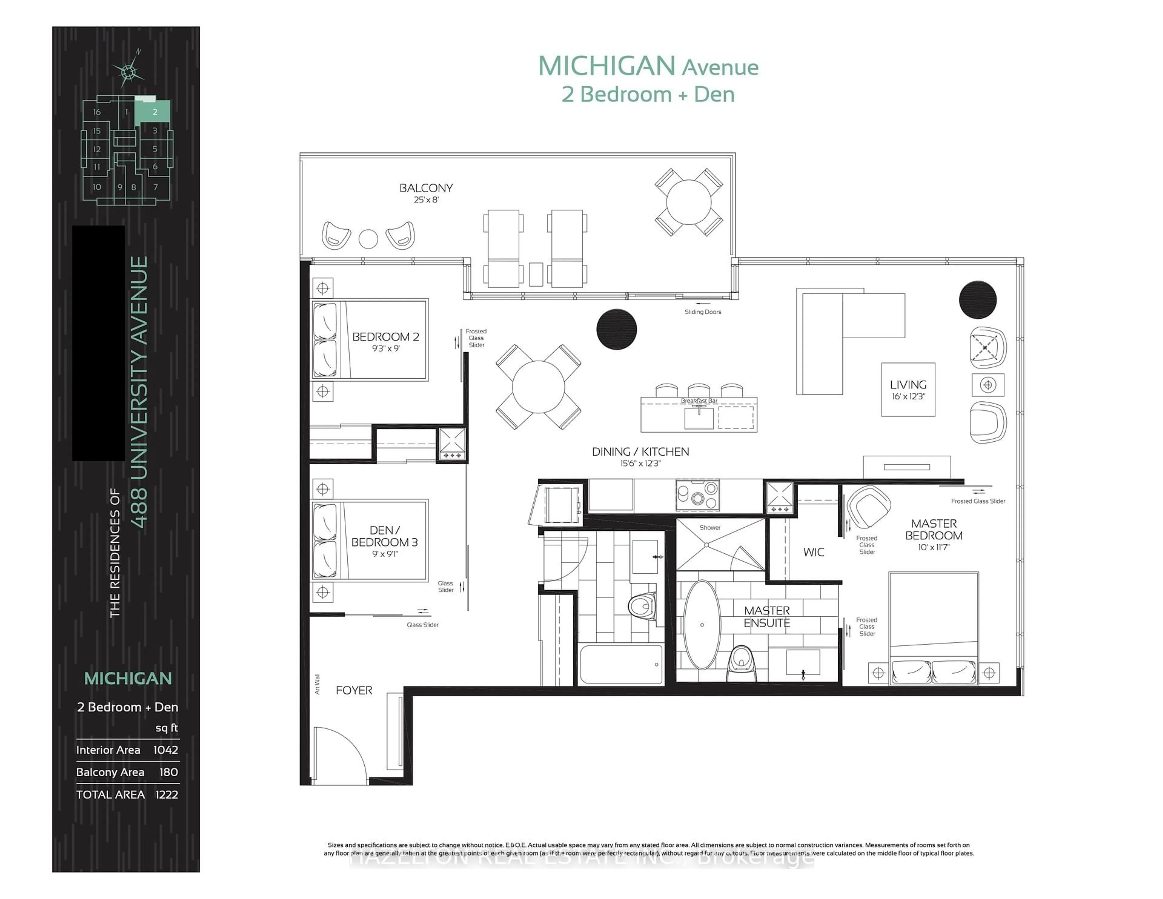 Floor plan for 488 University Ave #3402, Toronto Ontario M5G 0C1