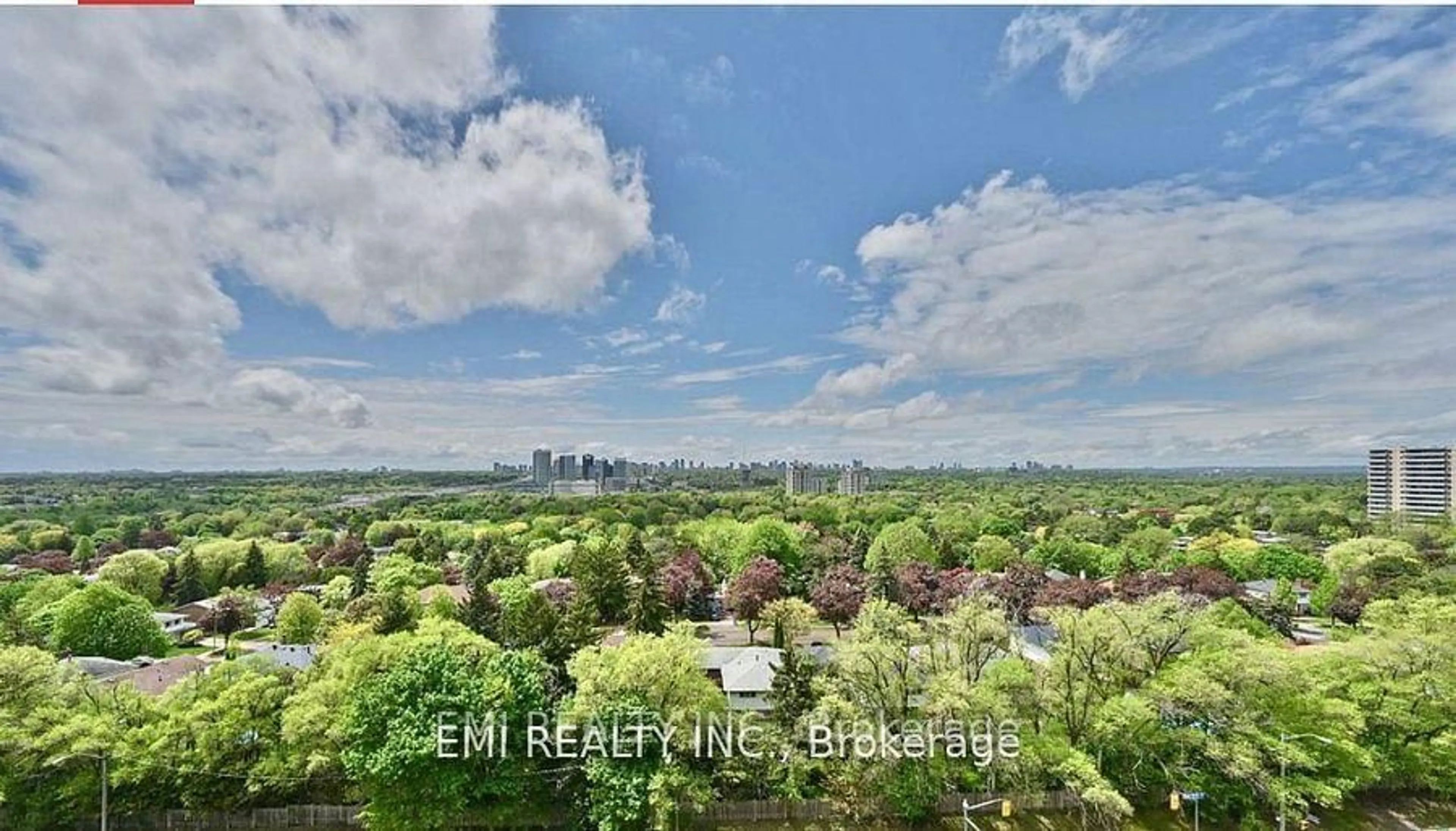 A pic from outside/outdoor area/front of a property/back of a property/a pic from drone, city buildings view from balcony for 36 Forest Manor Rd #405, Toronto Ontario M2J 1M1
