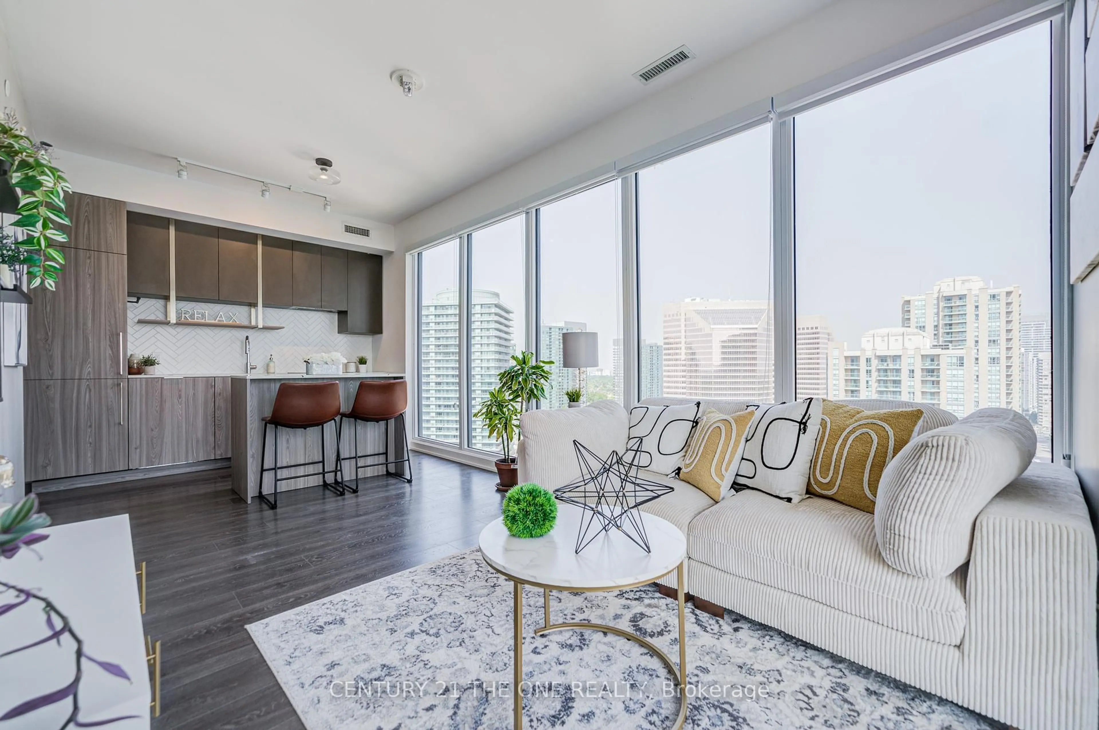 Living room with furniture, unknown for 15 Holmes Ave #1708, Toronto Ontario M2N 4L8