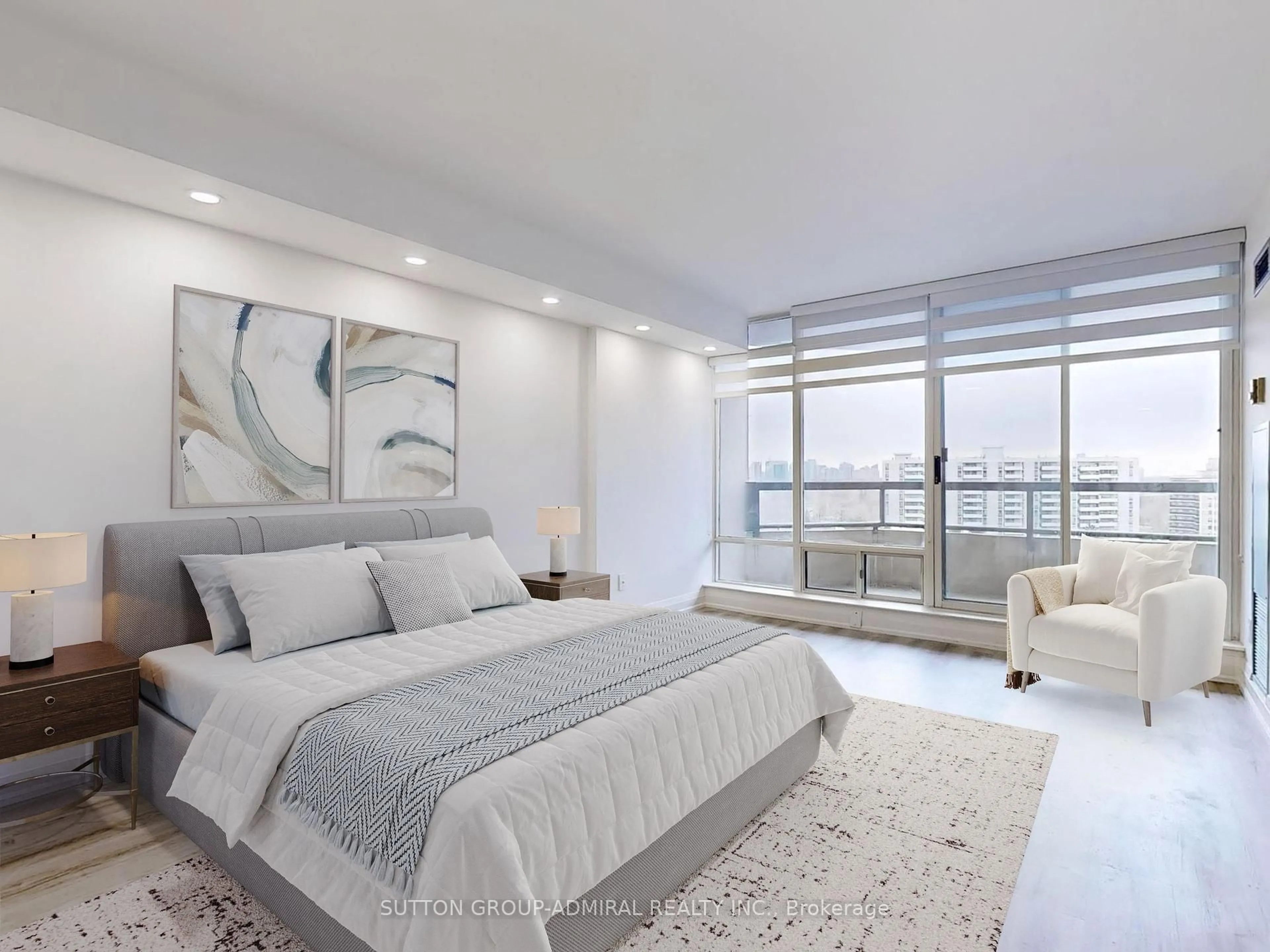 Bedroom with bed, unknown for 1101 Steeles Ave #1210, Toronto Ontario M2R 3W5