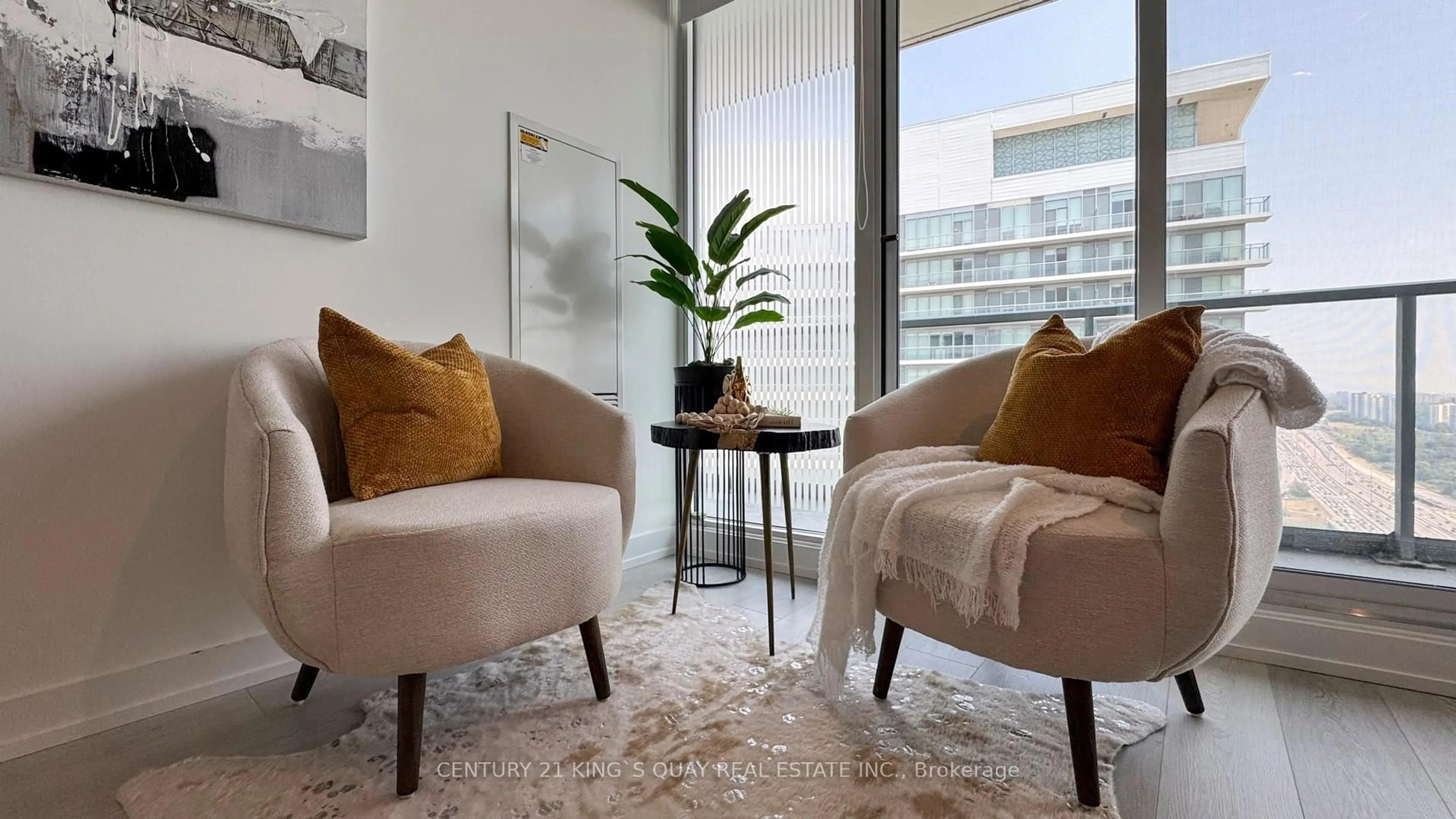 Living room with furniture, unknown for 115 Mcmahon Dr #3707, Toronto Ontario M2K 0E3