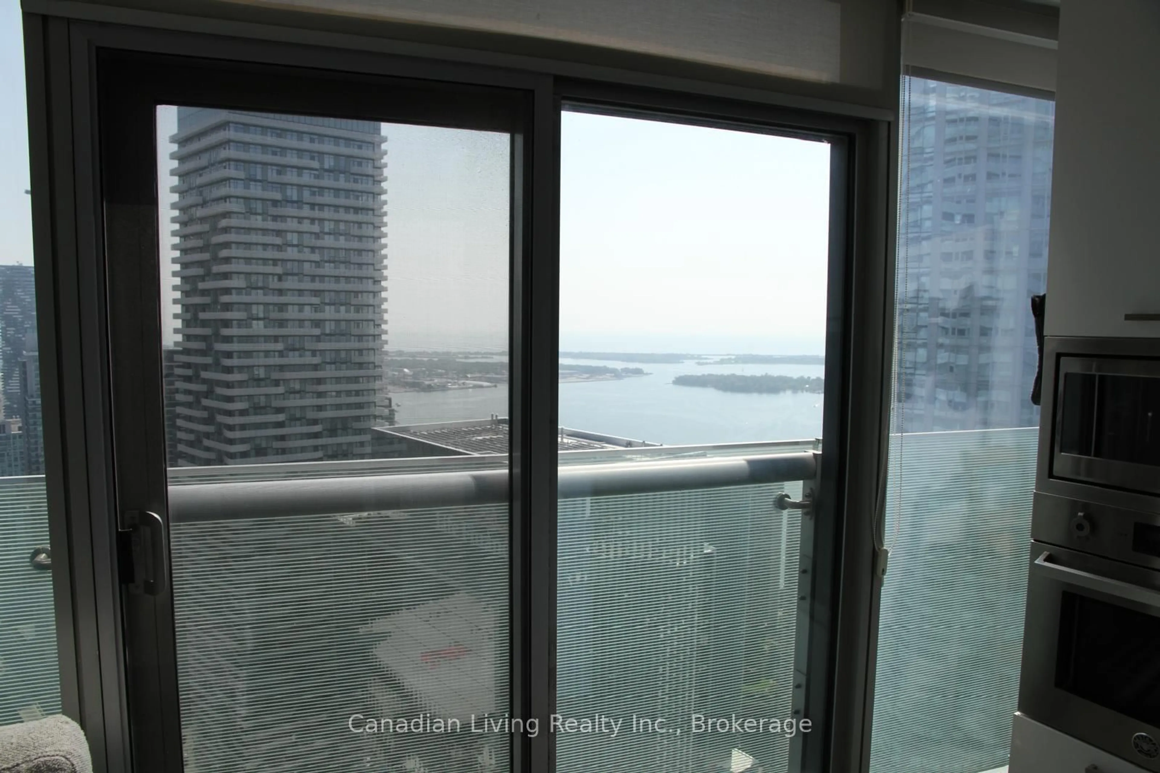Balcony in the apartment, water/lake/river/ocean view for 12 York St #5501, Toronto Ontario M5J 0A9