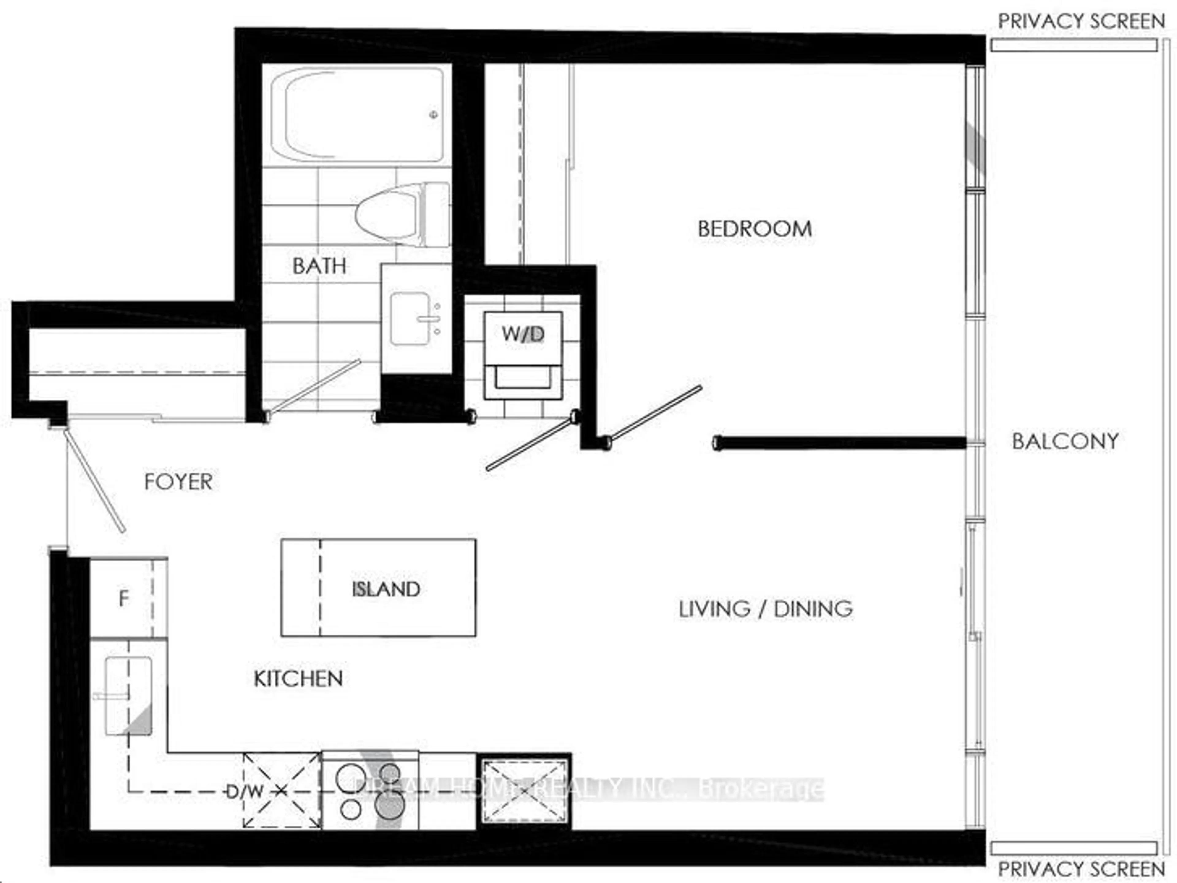 Floor plan for 38 Iannuzzi St #807, Toronto Ontario M5V 0S2