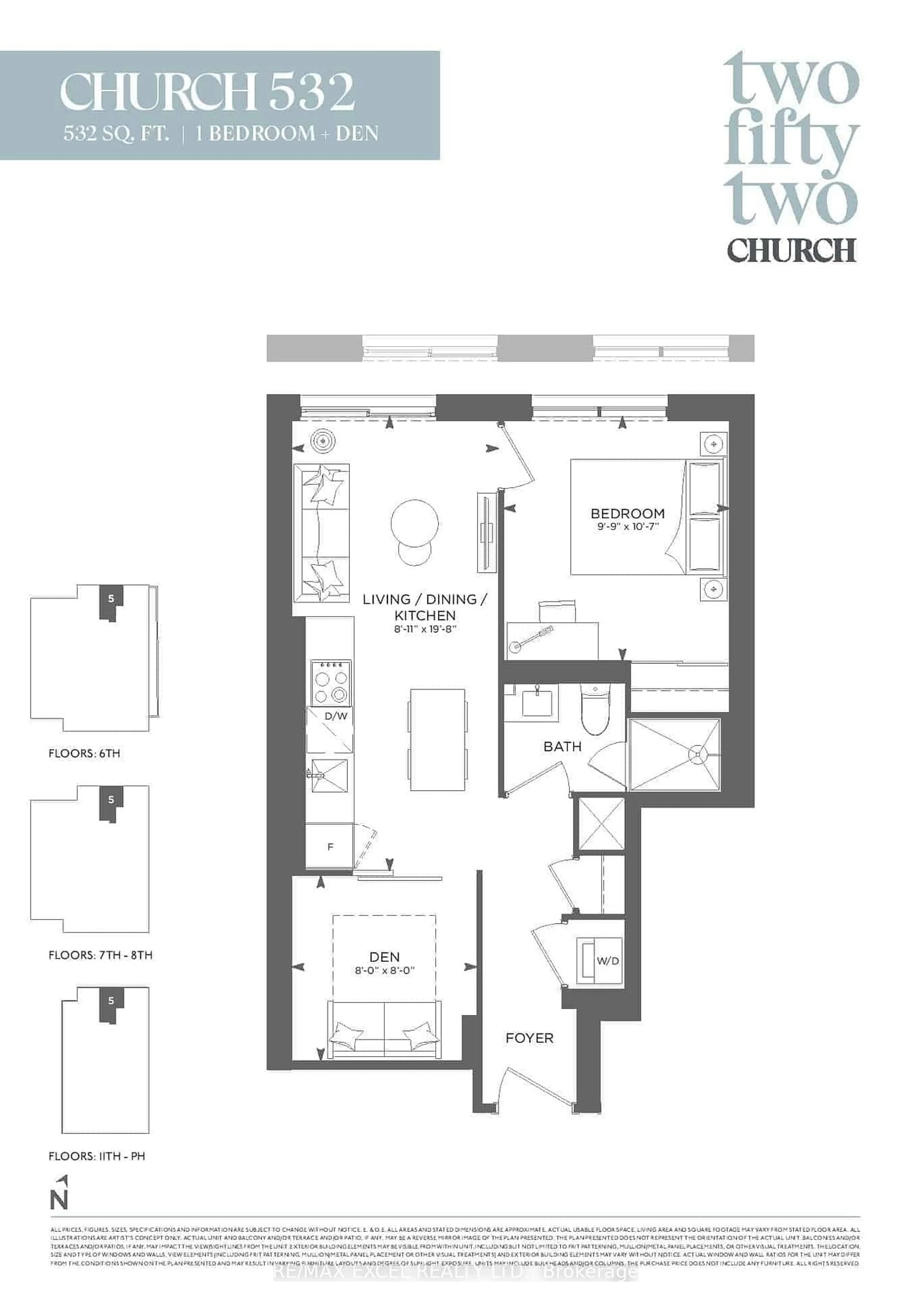 Floor plan for 252 Church St #910, Toronto Ontario M5B 0E6
