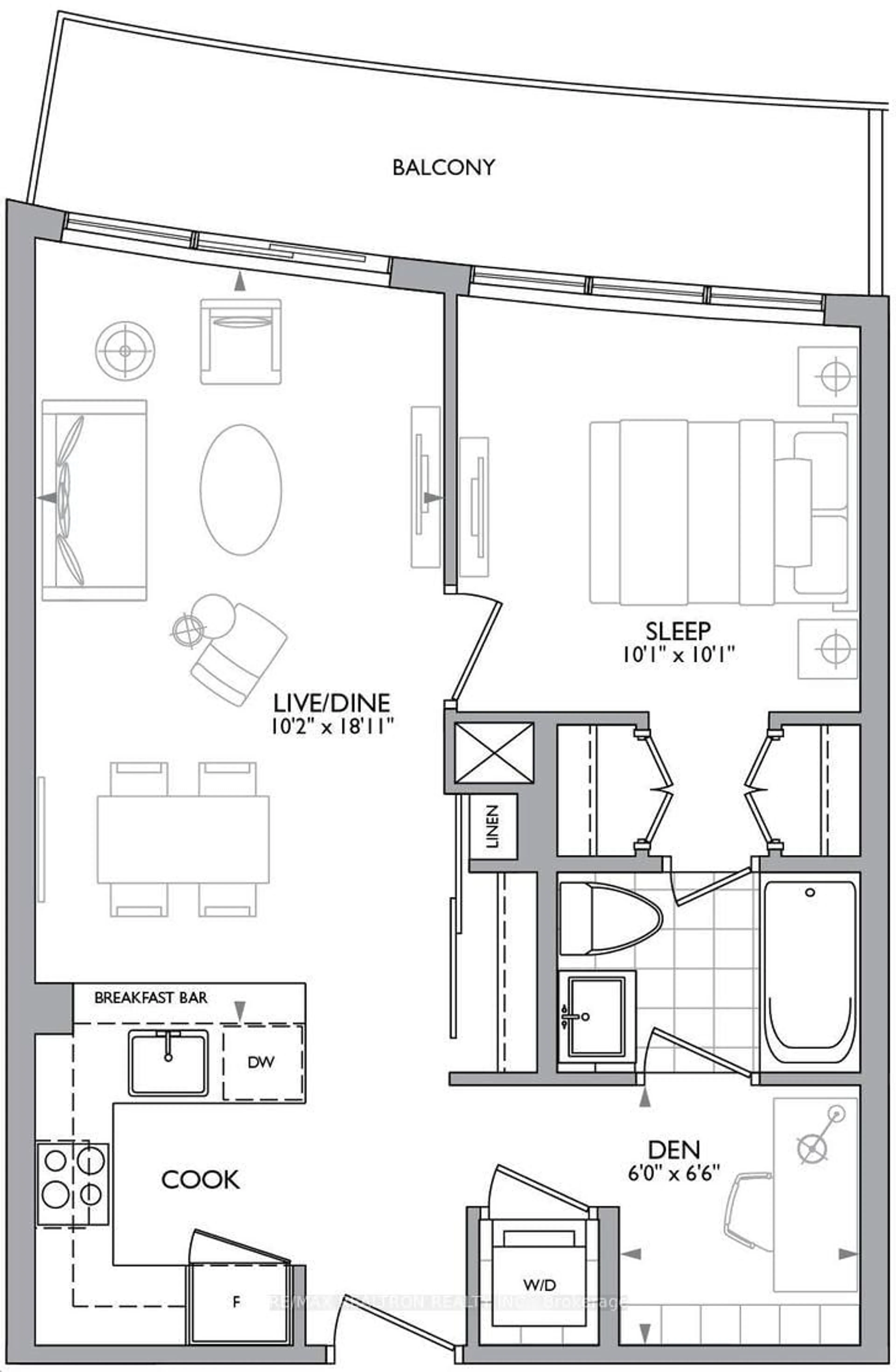 Floor plan for 89 Dunfield Ave #803, Toronto Ontario M4S 0A4