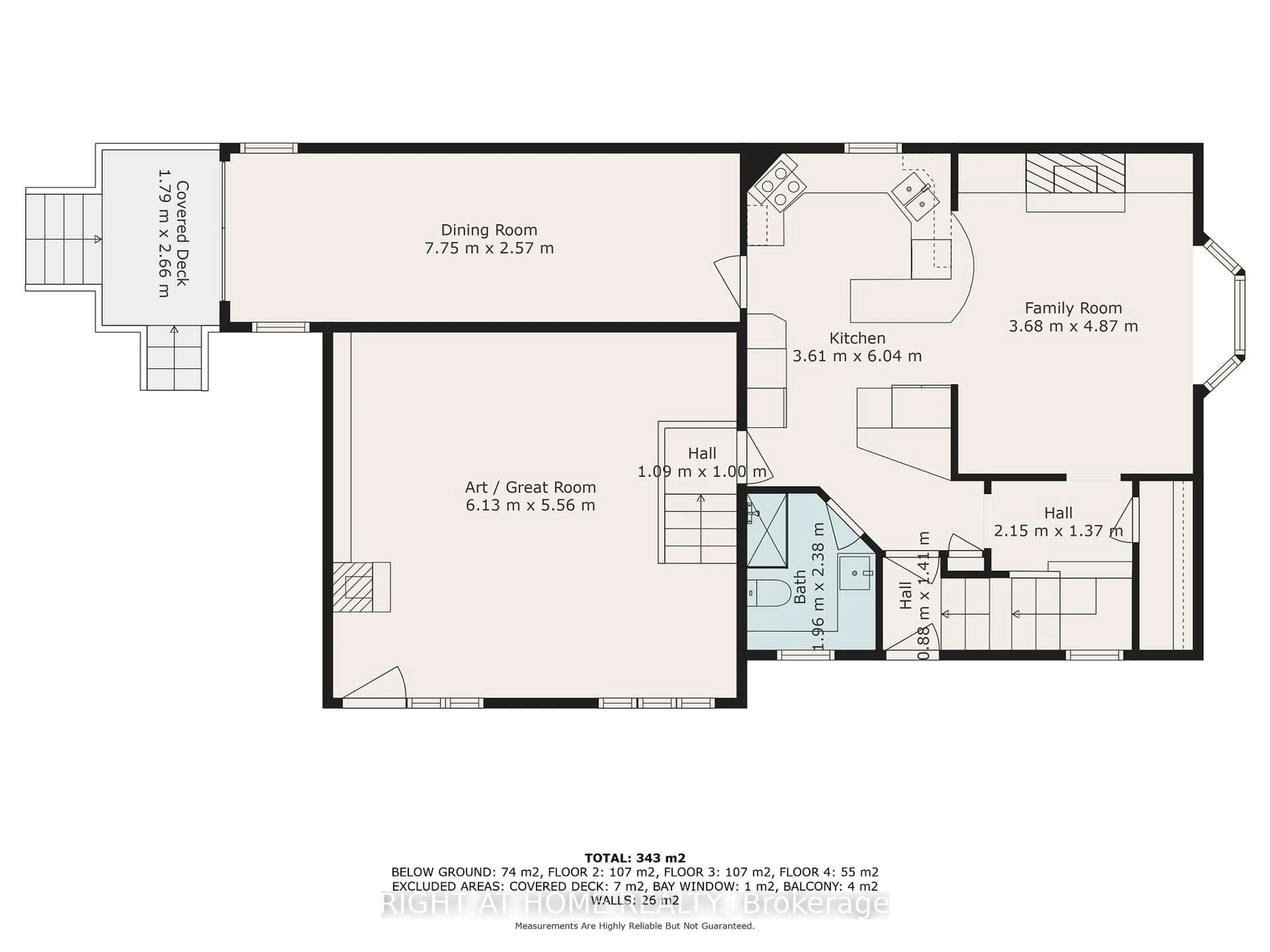 Floor plan for 107 Otter Cres, Toronto Ontario M5N 2W9