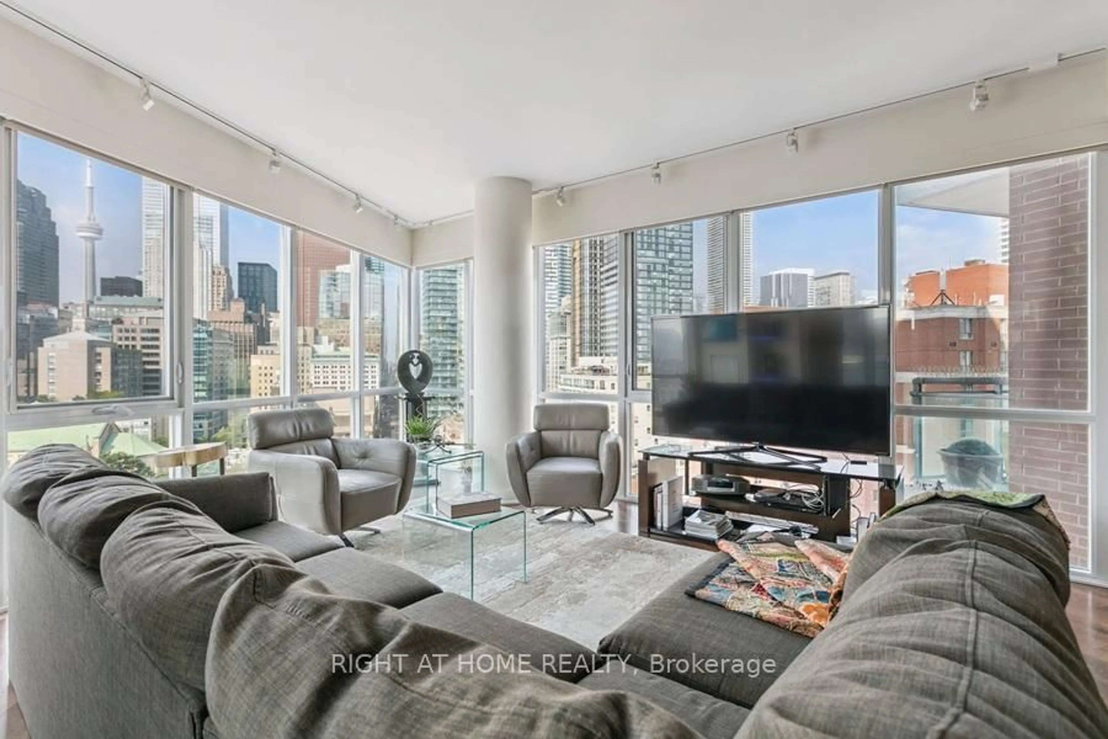 Living room with furniture, unknown for 112 George St #1204, Toronto Ontario M5A 2M5