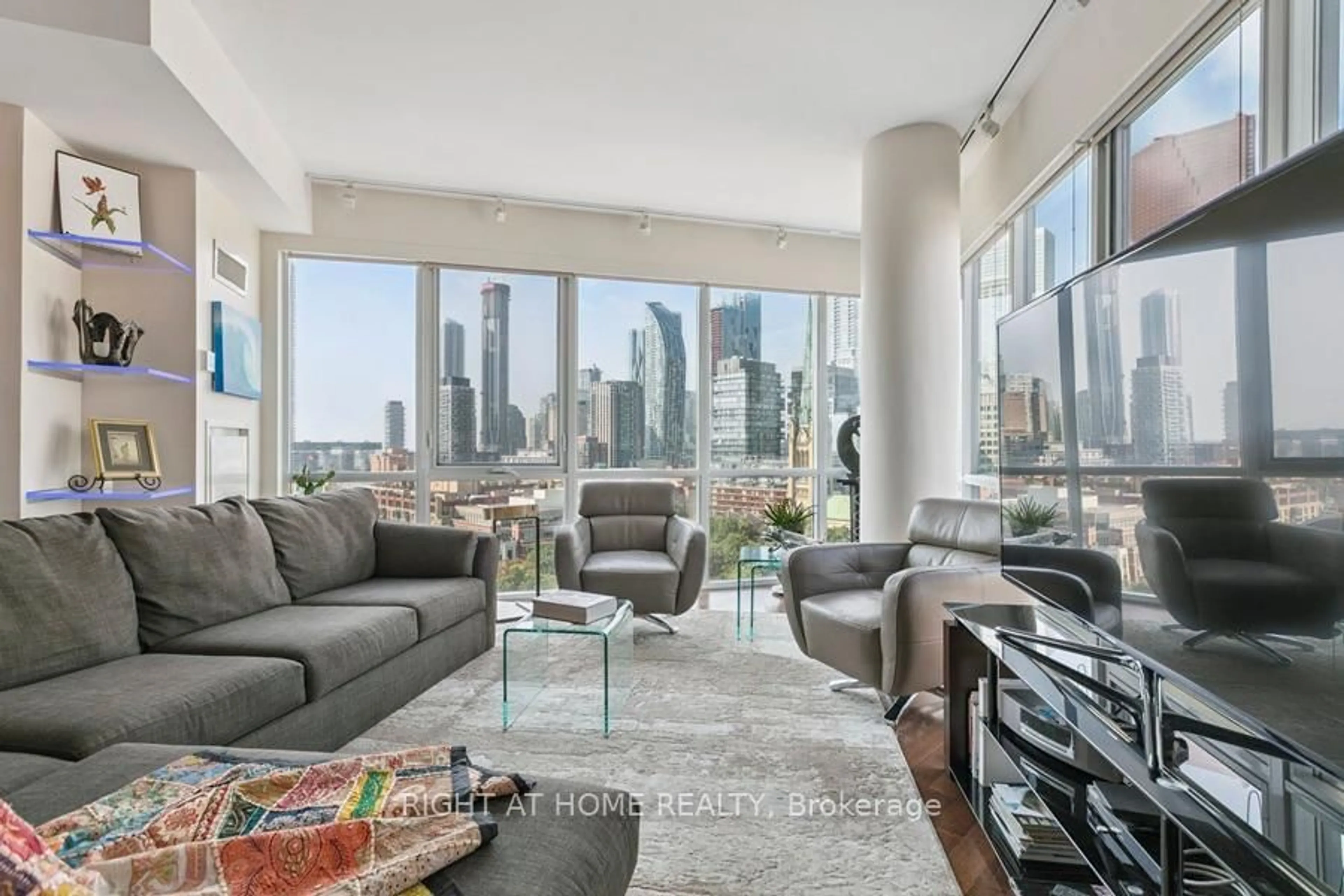 Living room with furniture, unknown for 112 George St #1204, Toronto Ontario M5A 2M5