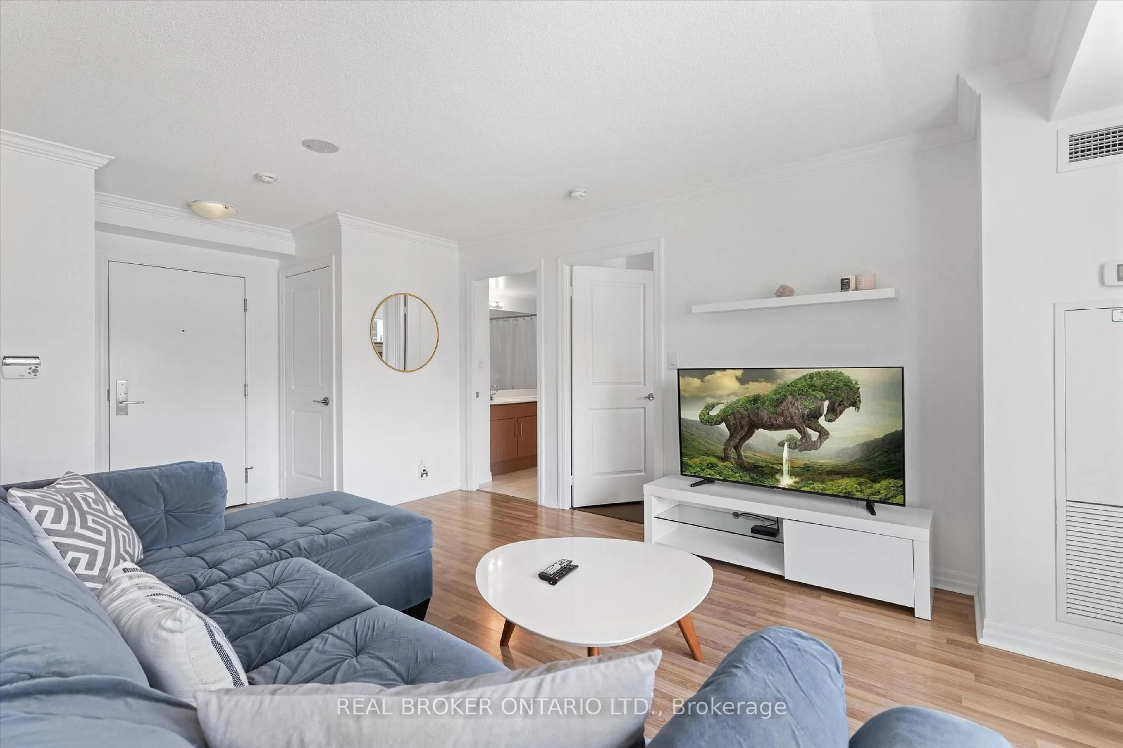 Living room with furniture, unknown for 2035 Sheppard Ave #216, Toronto Ontario M2J 0A8