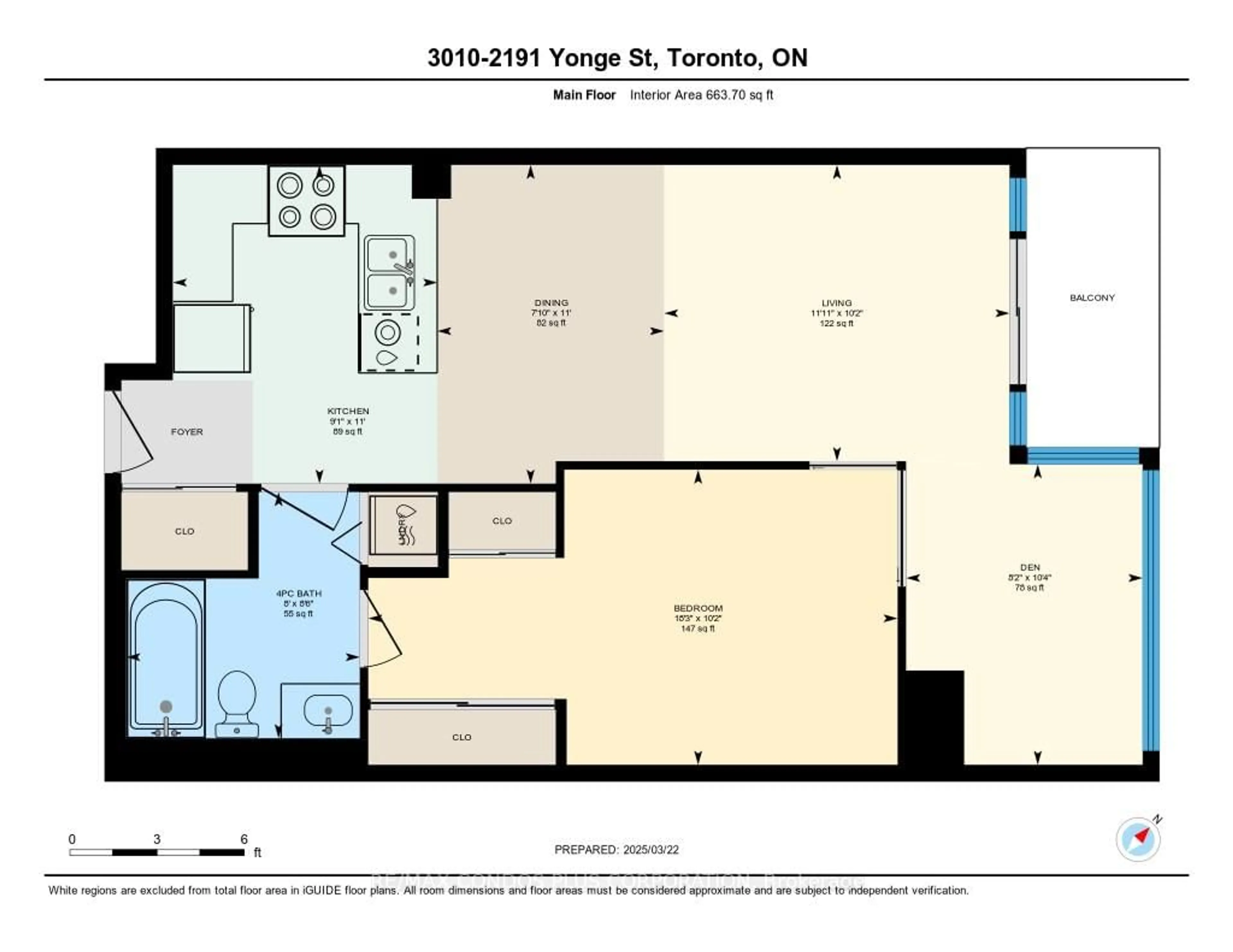 Floor plan for 2191 Yonge St #3010, Toronto Ontario M4S 3H8